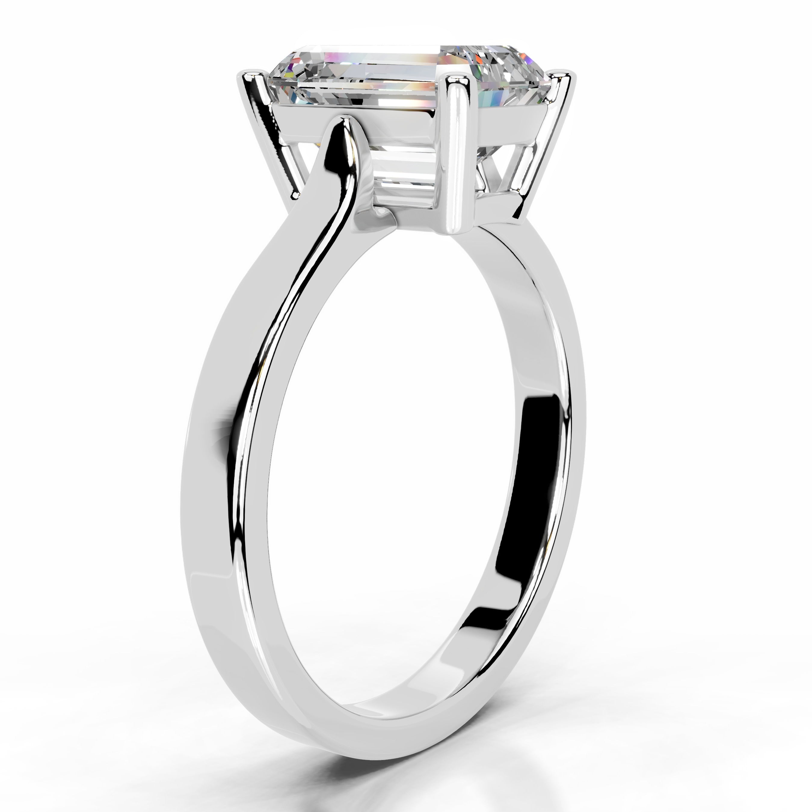 Daisy Moissanite Ring - Platinum