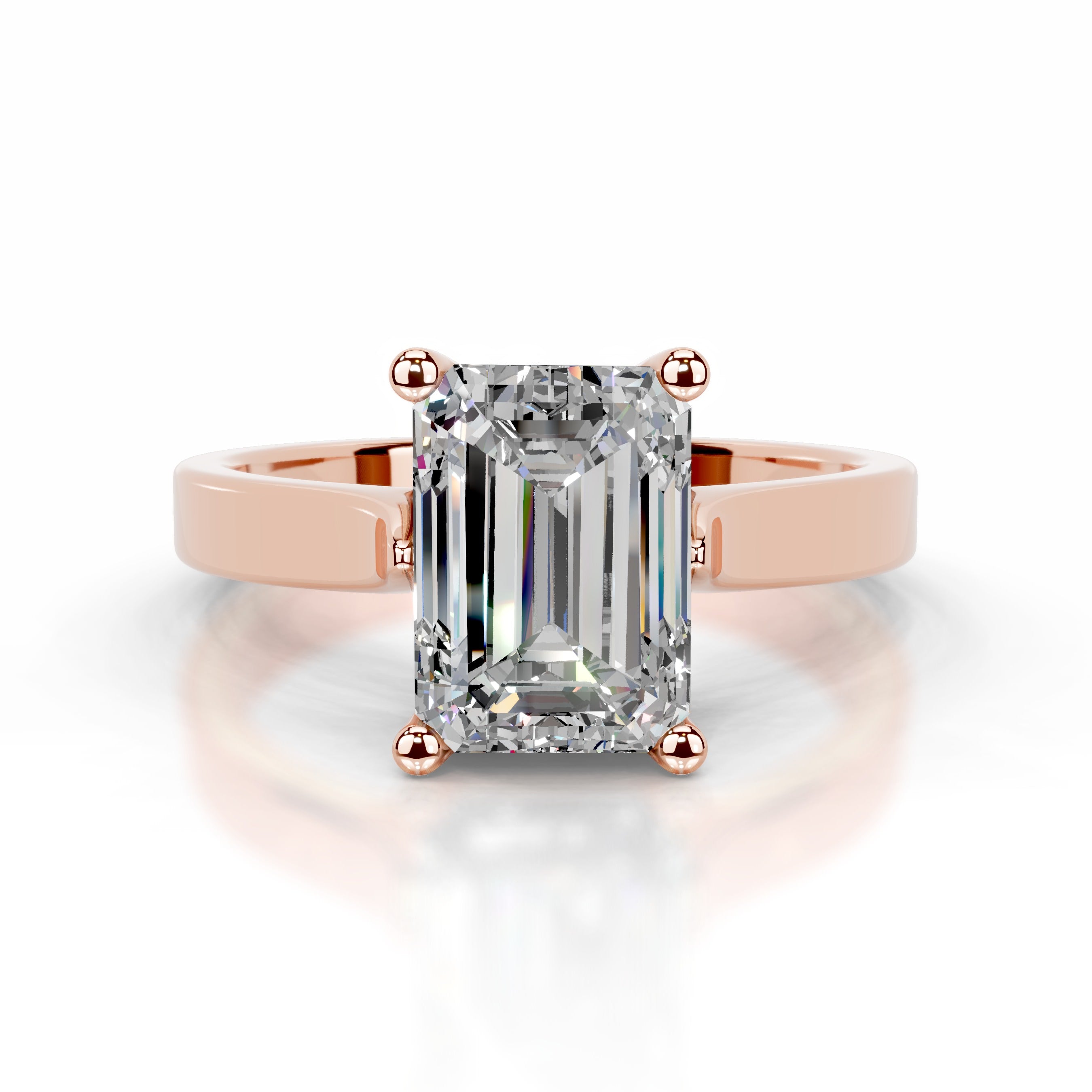 Daisy Moissanite Ring - 14K Rose Gold