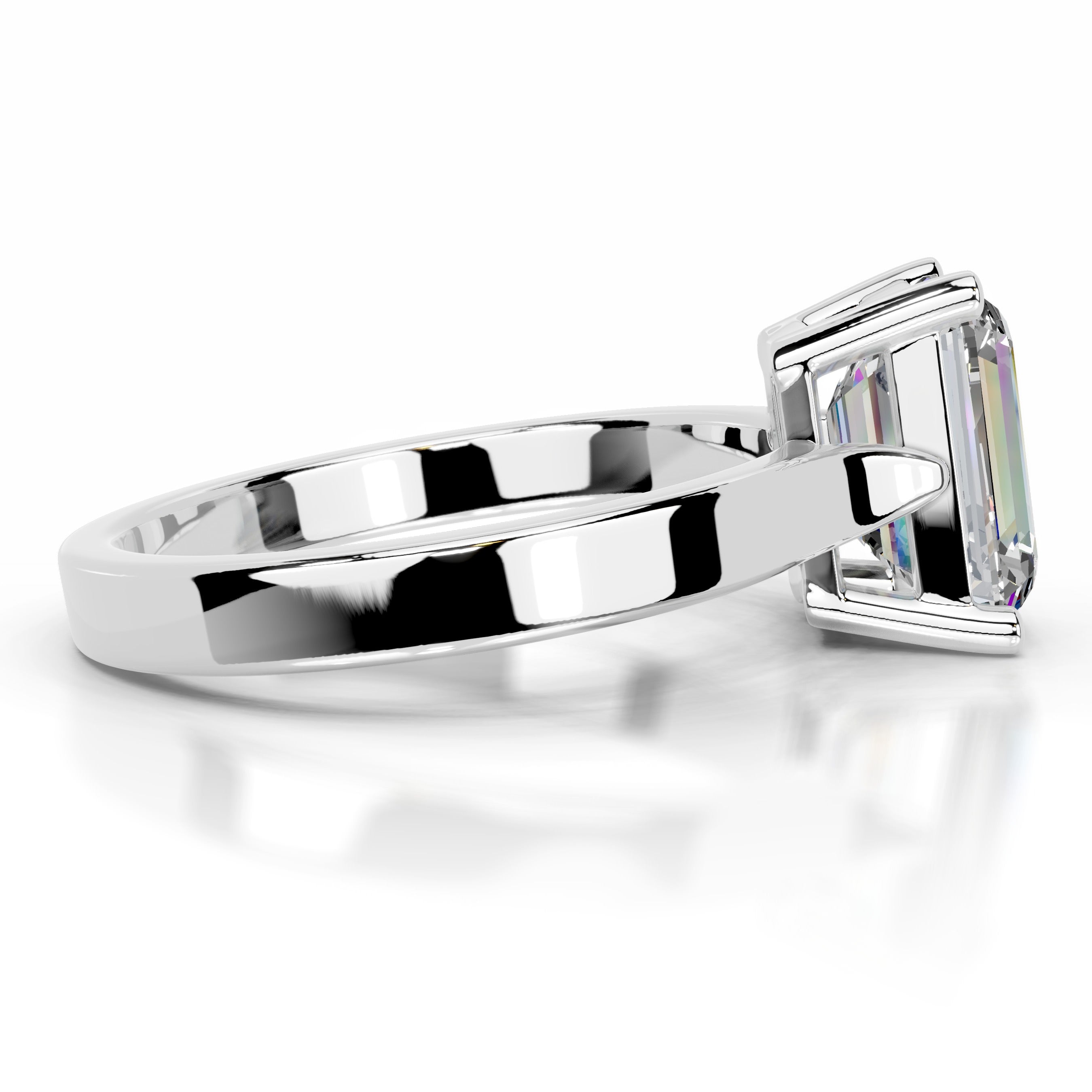 Daisy Moissanite Ring - 18K White Gold