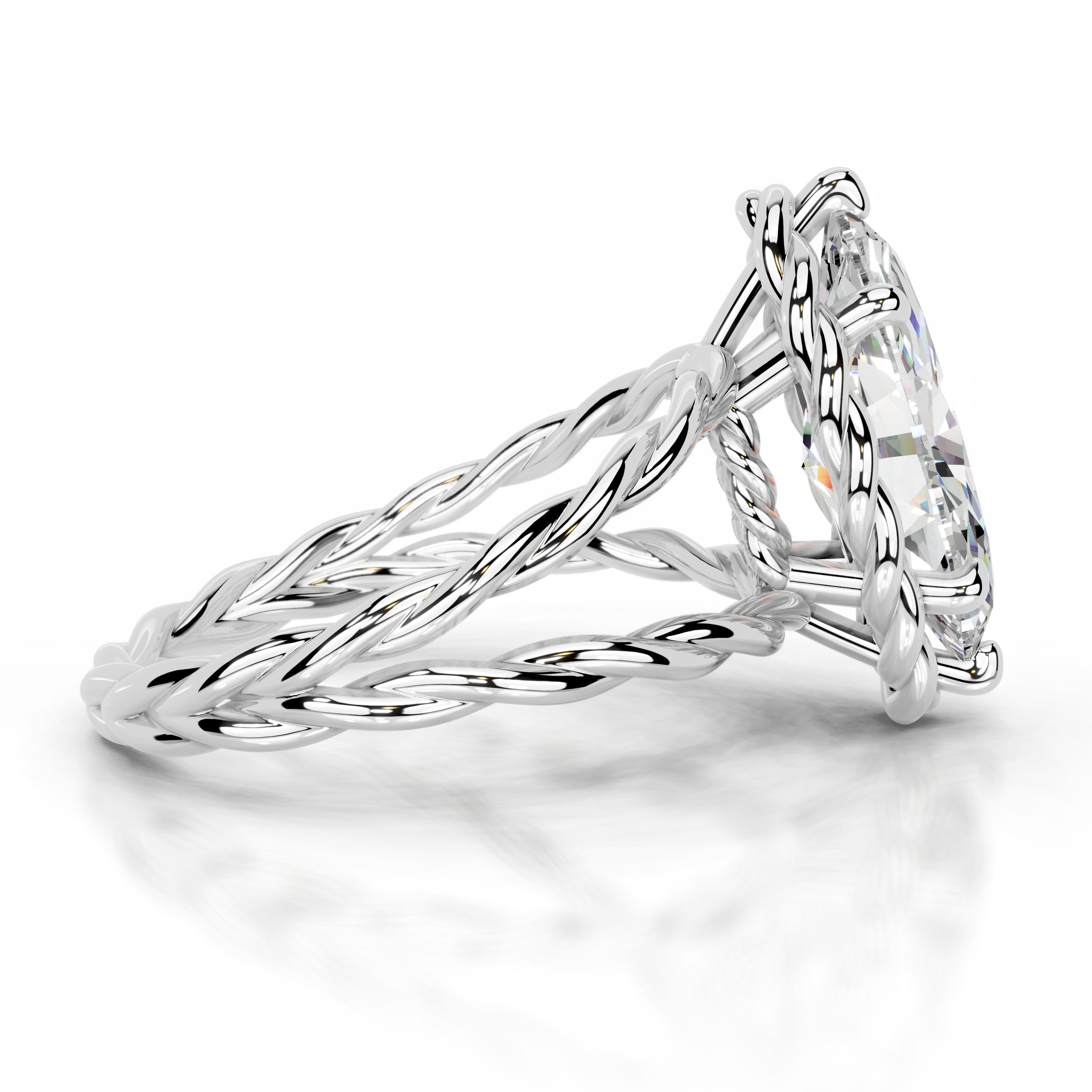 Yul Moissanite Ring - 14K White Gold