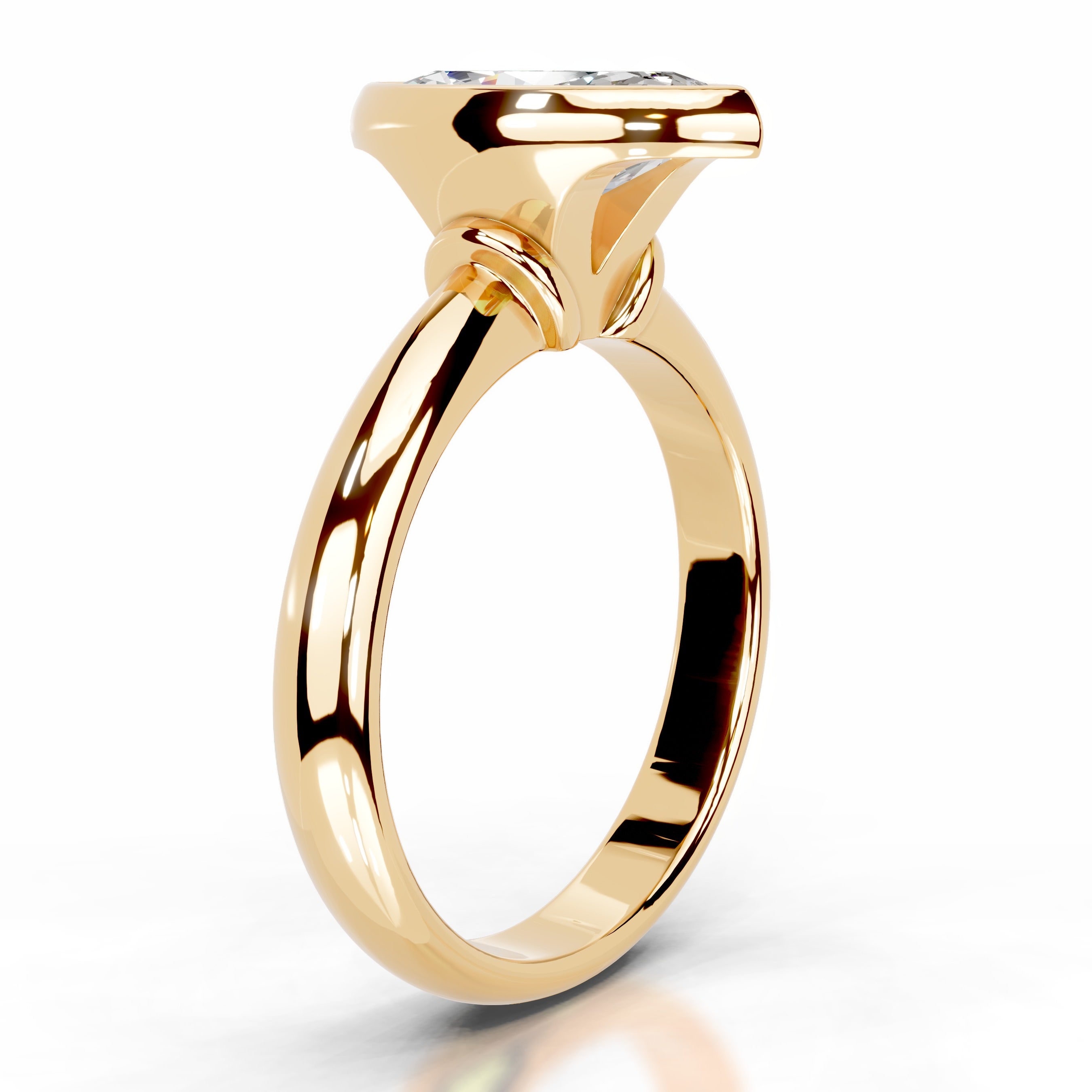 Kaylee Moissanite Ring - 18K Yellow Gold