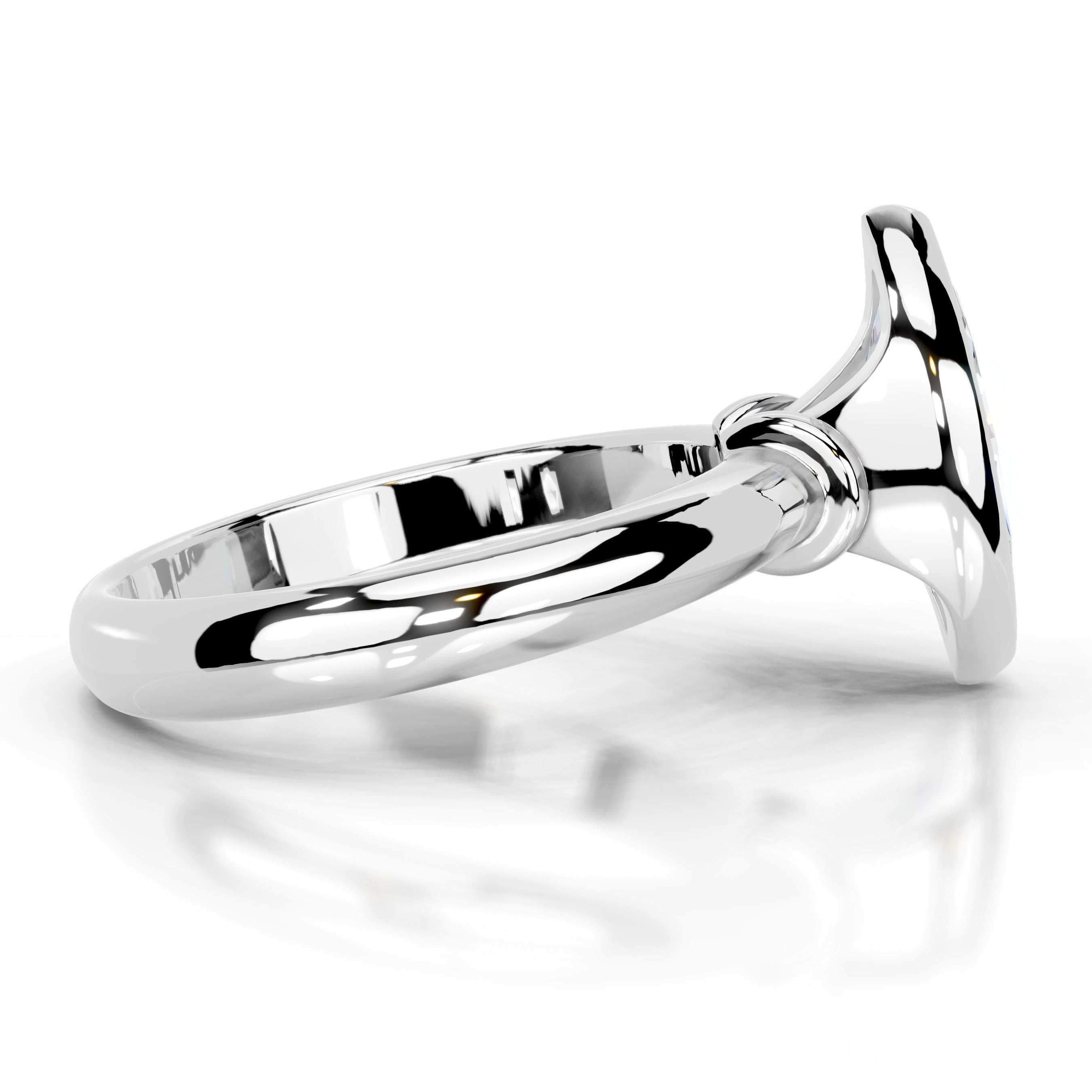Kaylee Moissanite Ring - 18K White Gold