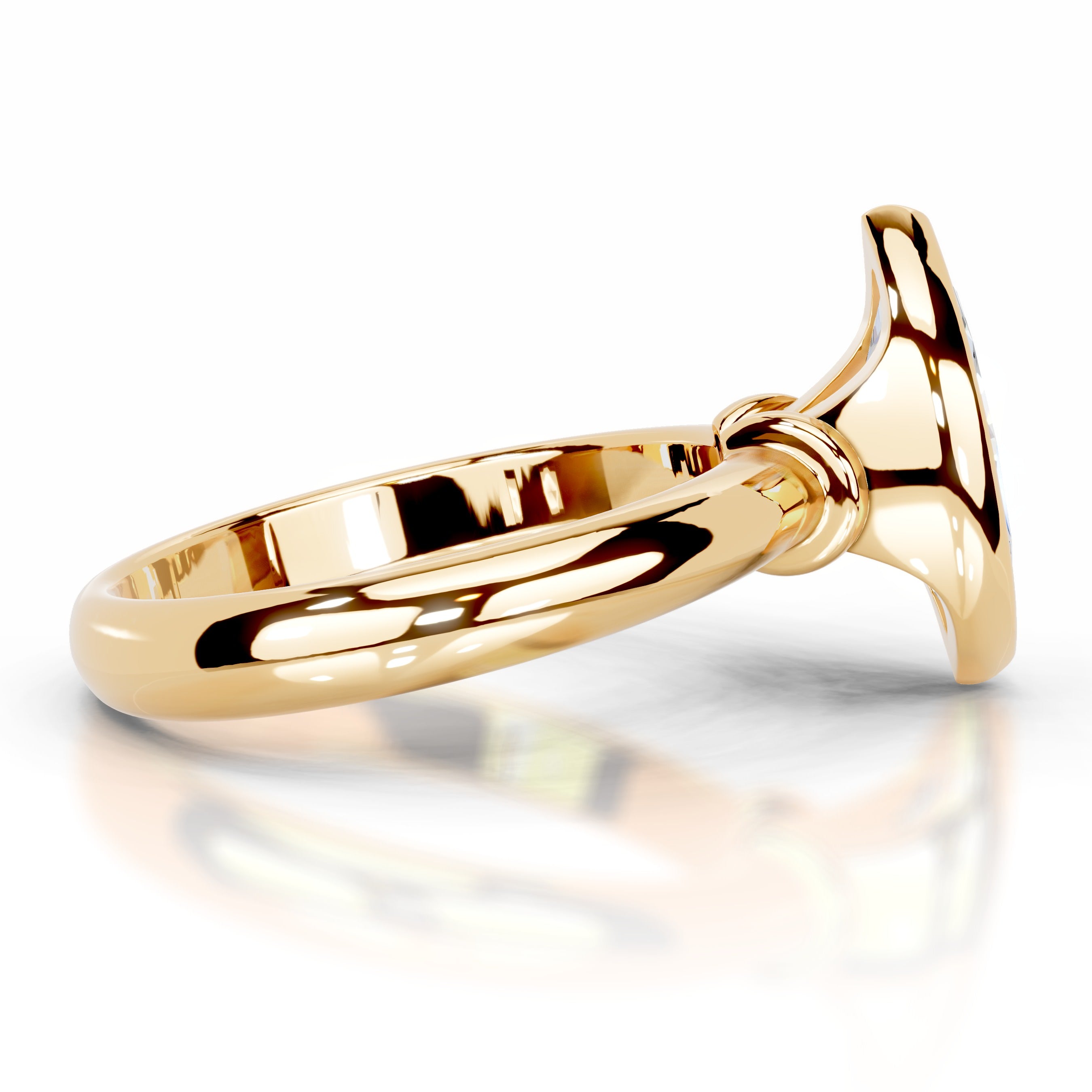 Kaylee Moissanite Ring - 18K Yellow Gold
