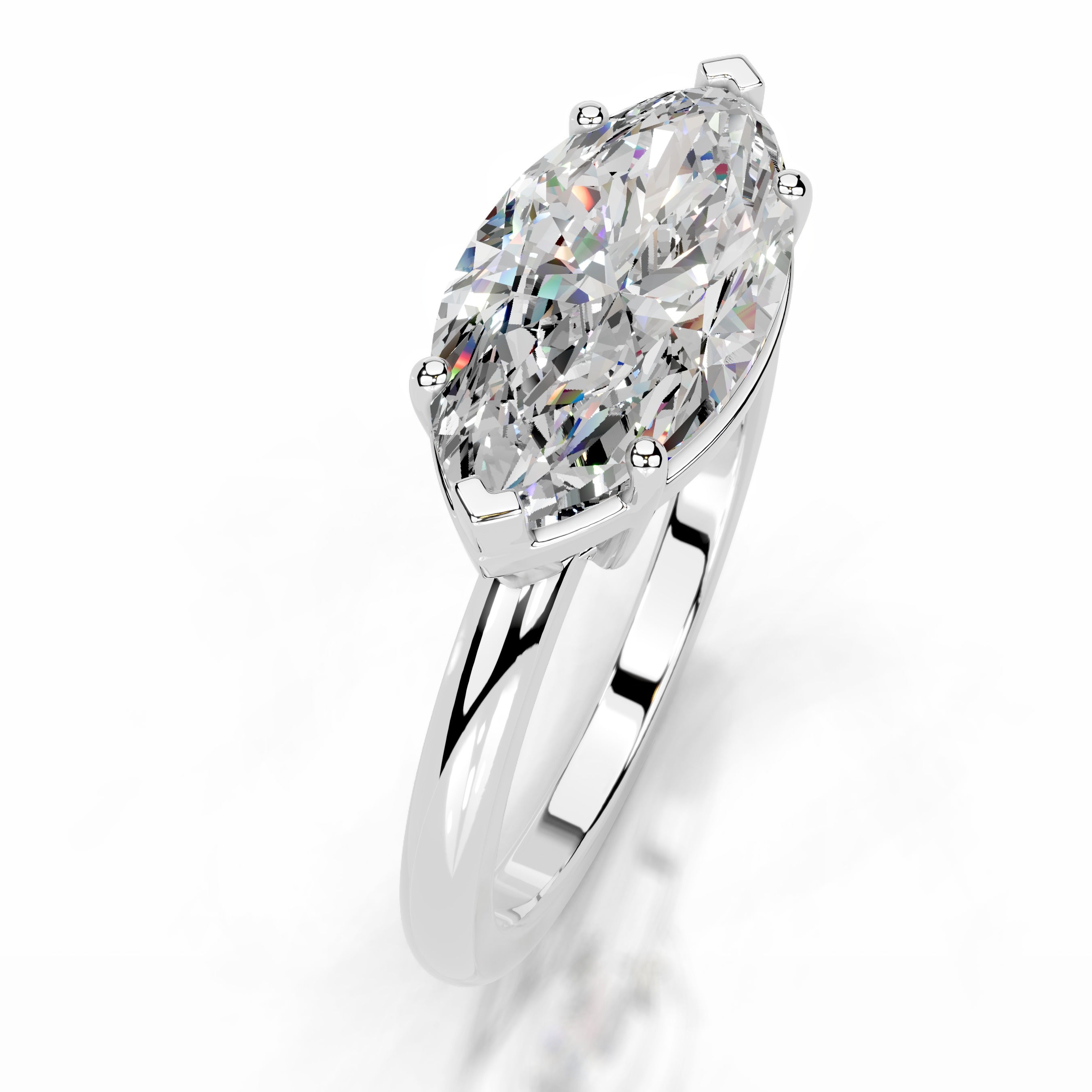 Miriam Moissanite Ring - 14K White Gold