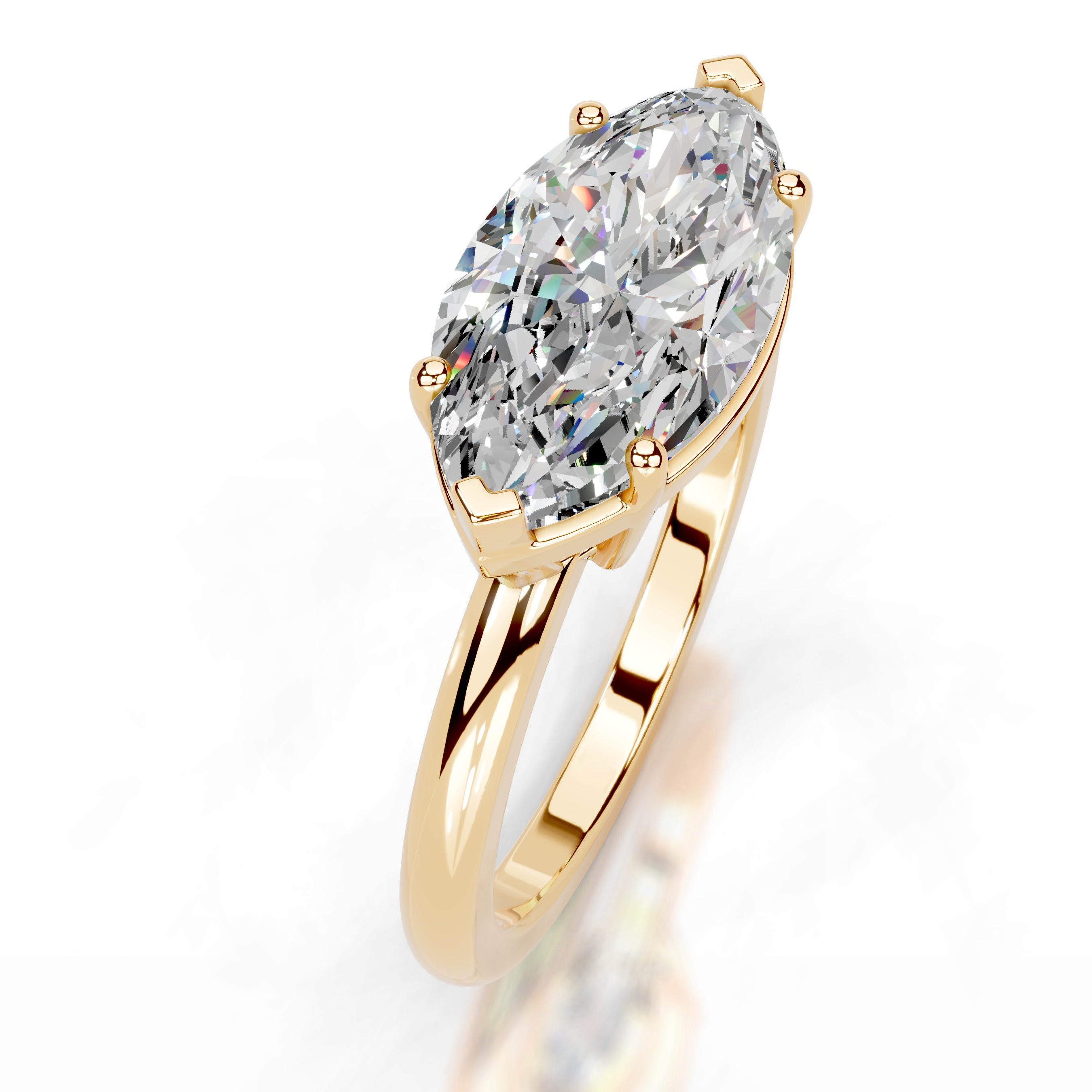 Miriam Moissanite Ring - 18K Yellow Gold