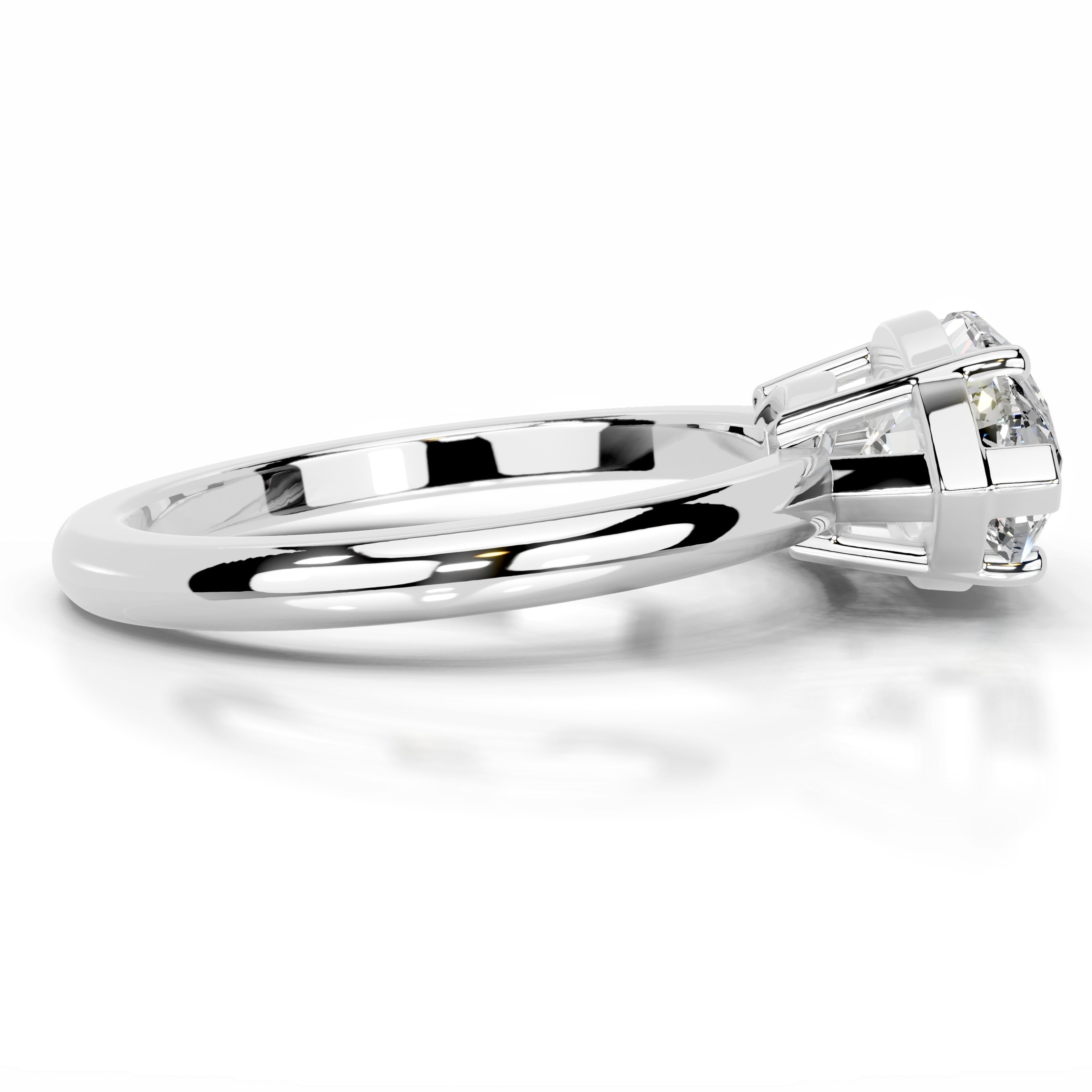 Miriam Moissanite Ring - 14K White Gold