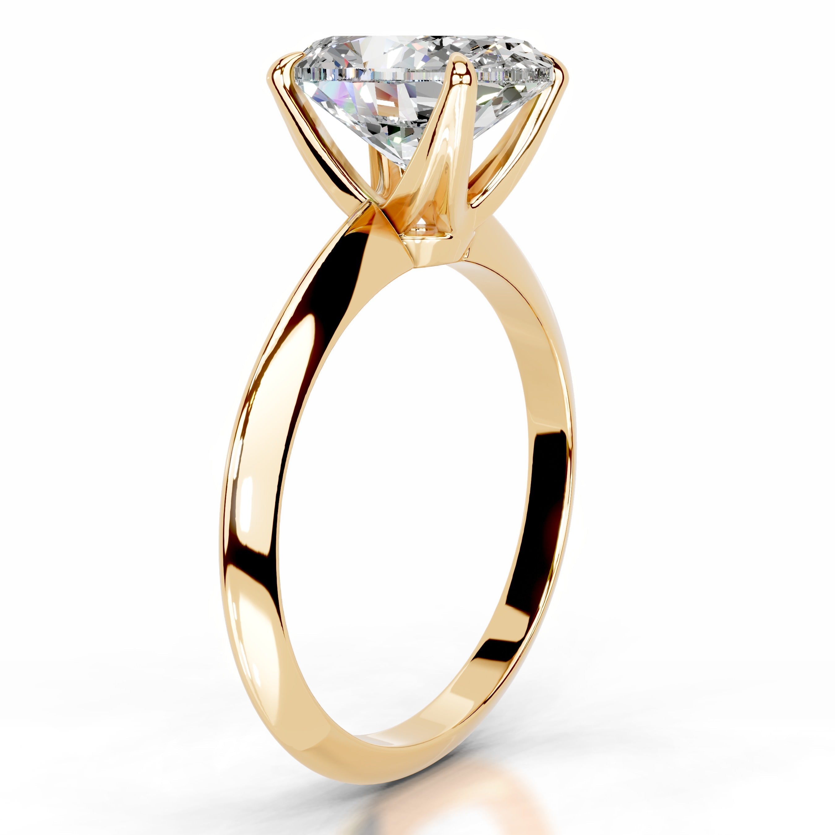 Evie Moissanite Ring - 18K Yellow Gold (RTS)