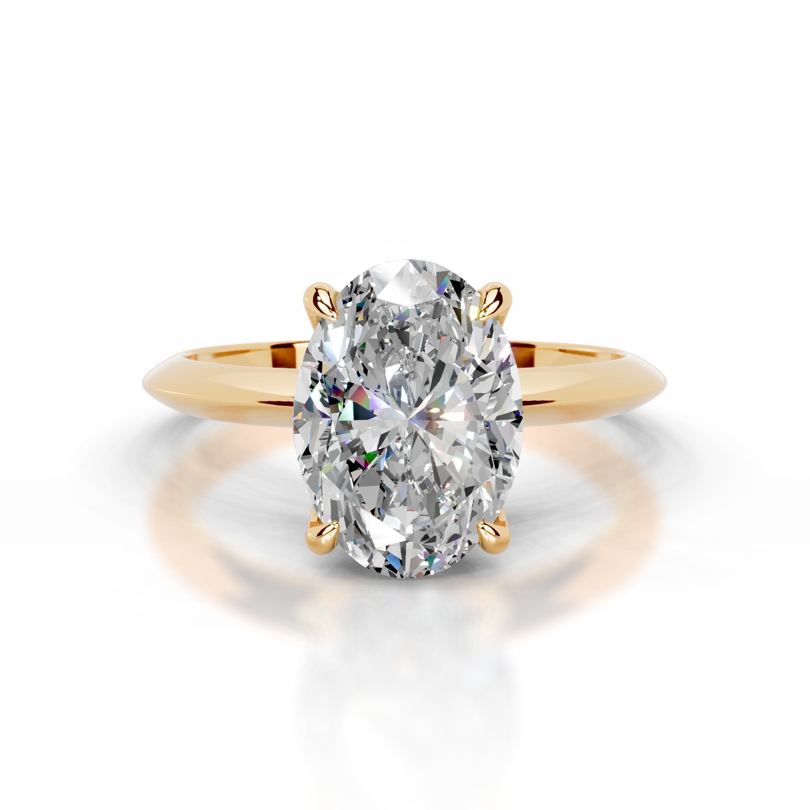 Evie Moissanite Ring - 18K Yellow Gold (RTS)