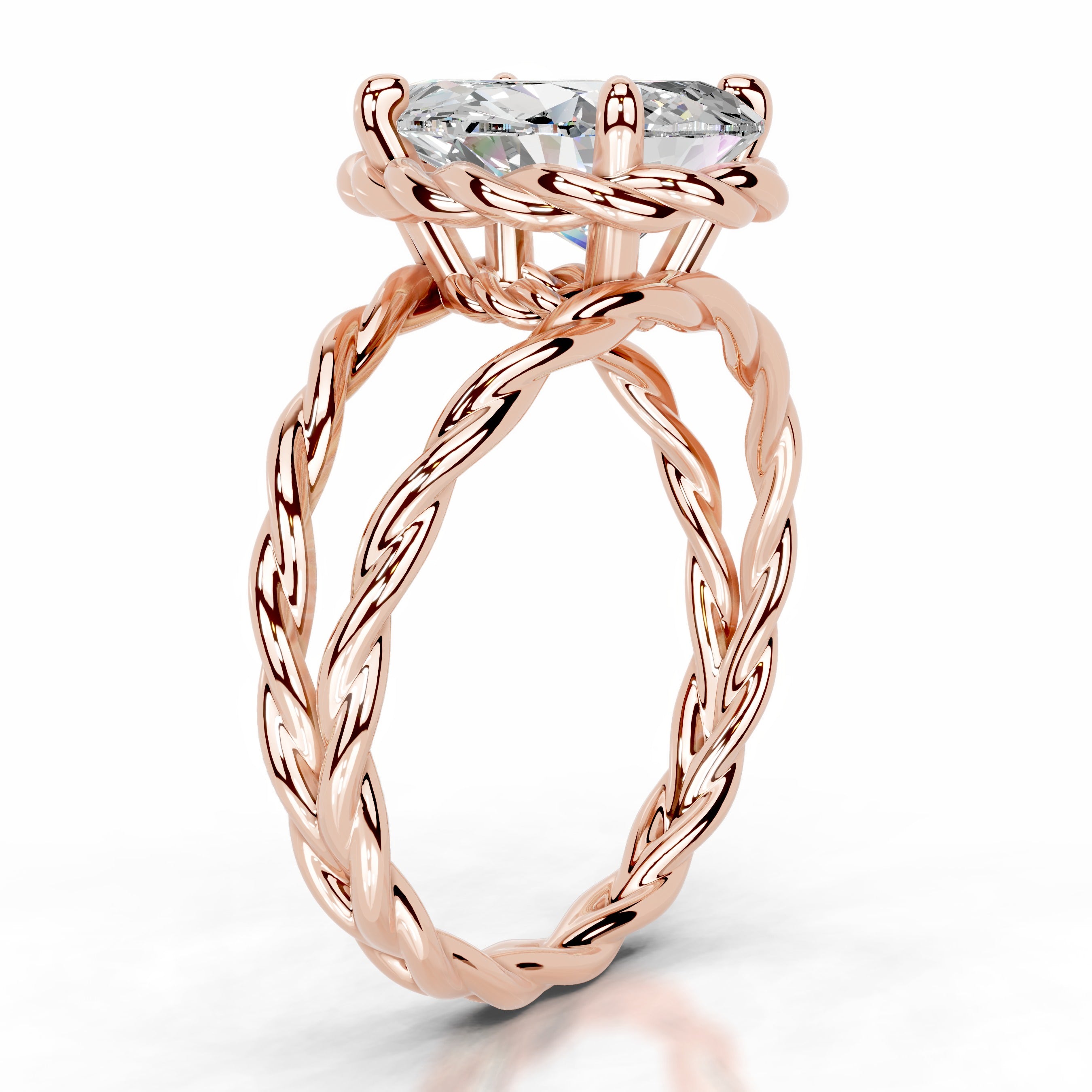 Yul Moissanite Ring - 14K Rose Gold