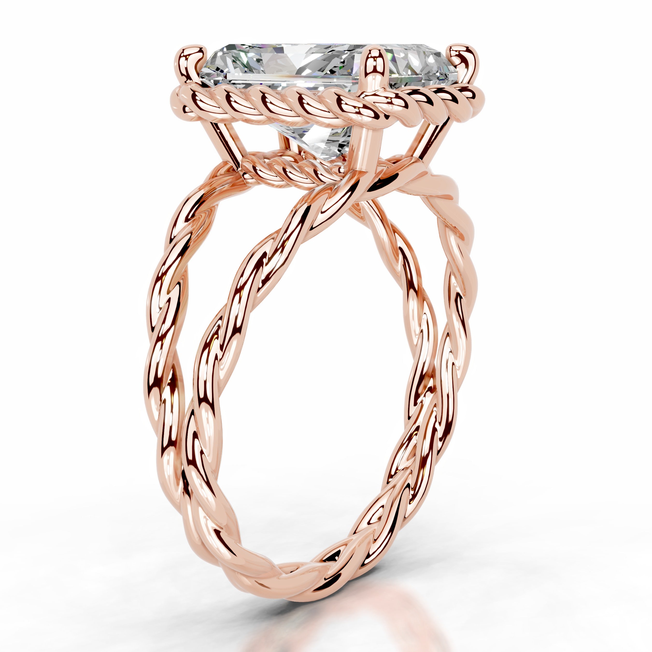 Yul Moissanite Ring - 14K Rose Gold