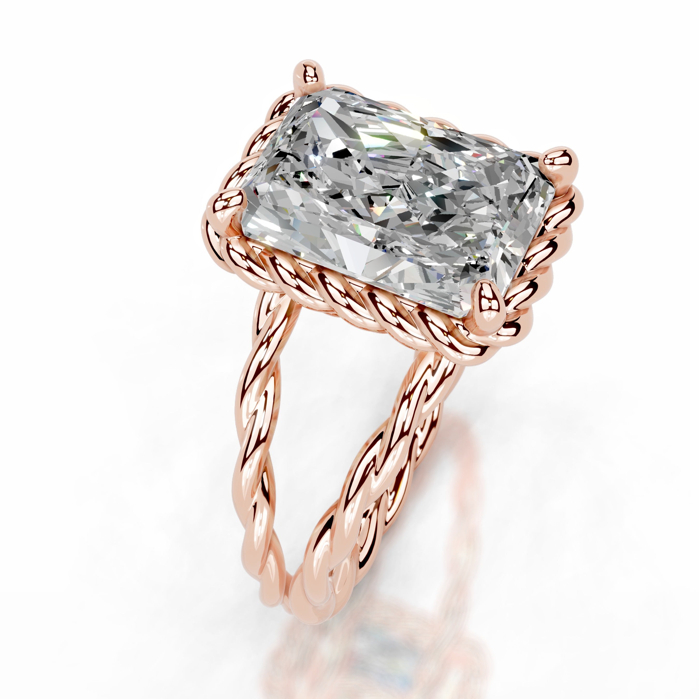 Yul Moissanite Ring - 14K Rose Gold