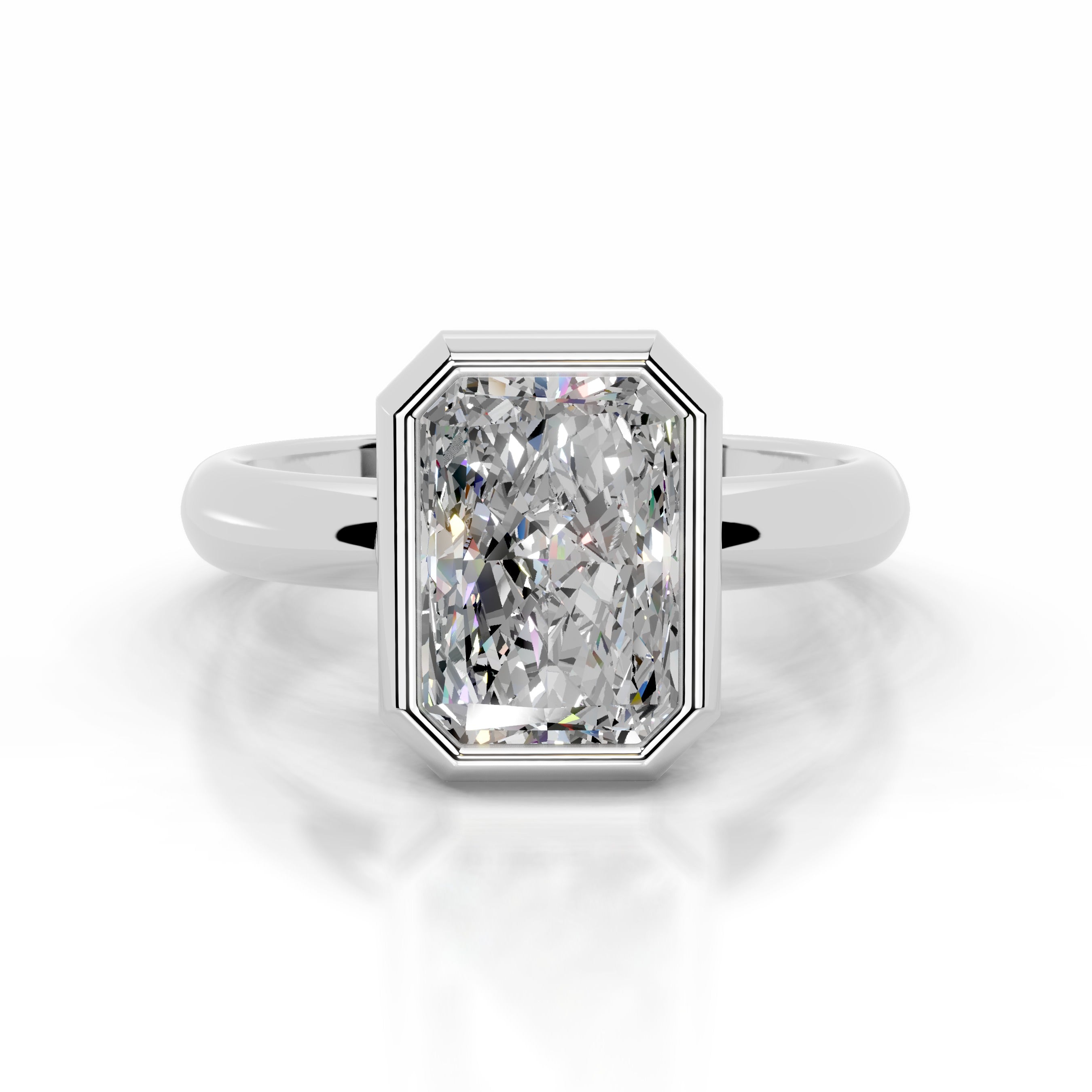 Kaylee Moissanite Ring - 18K White Gold