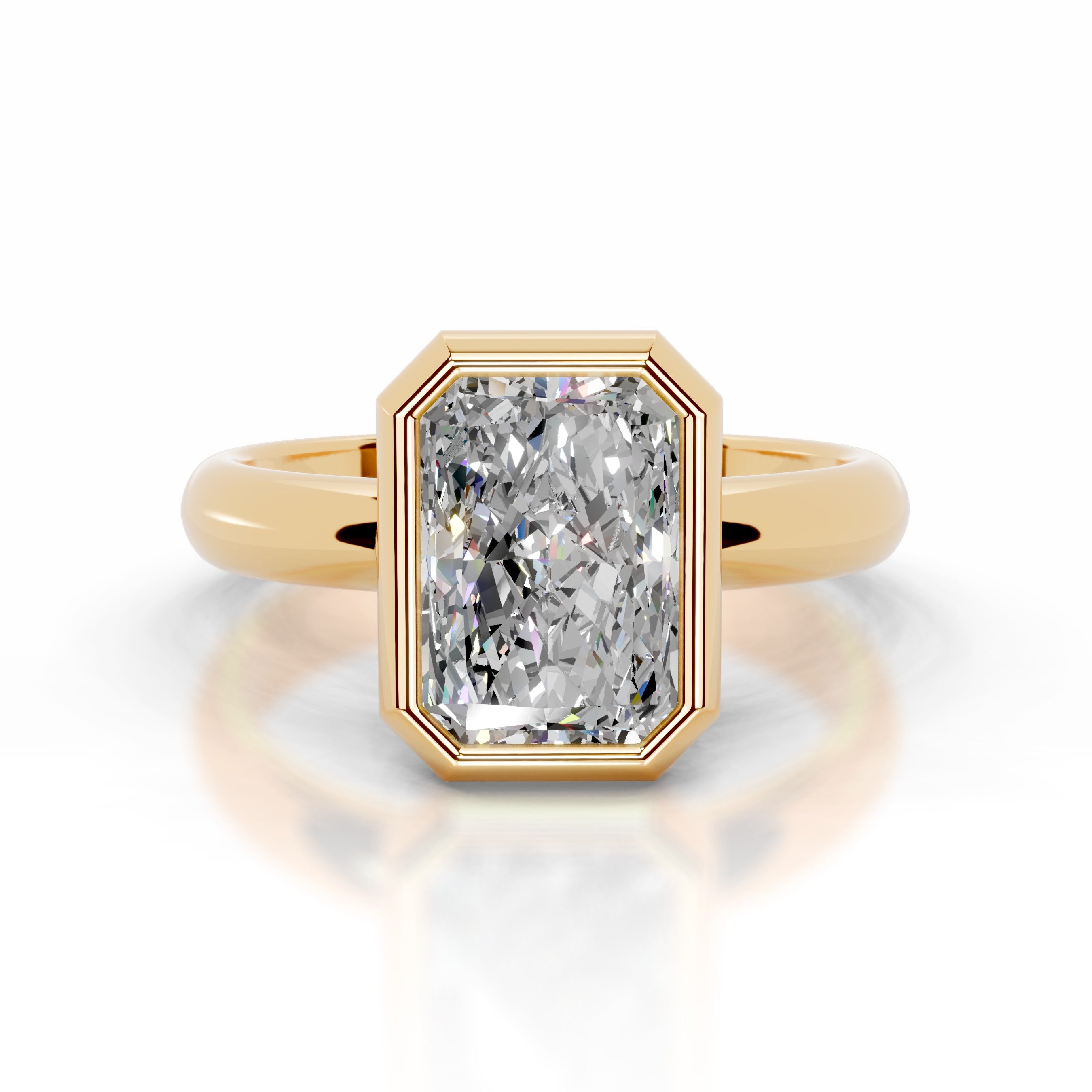 Kaylee Moissanite Ring - 18K Yellow Gold