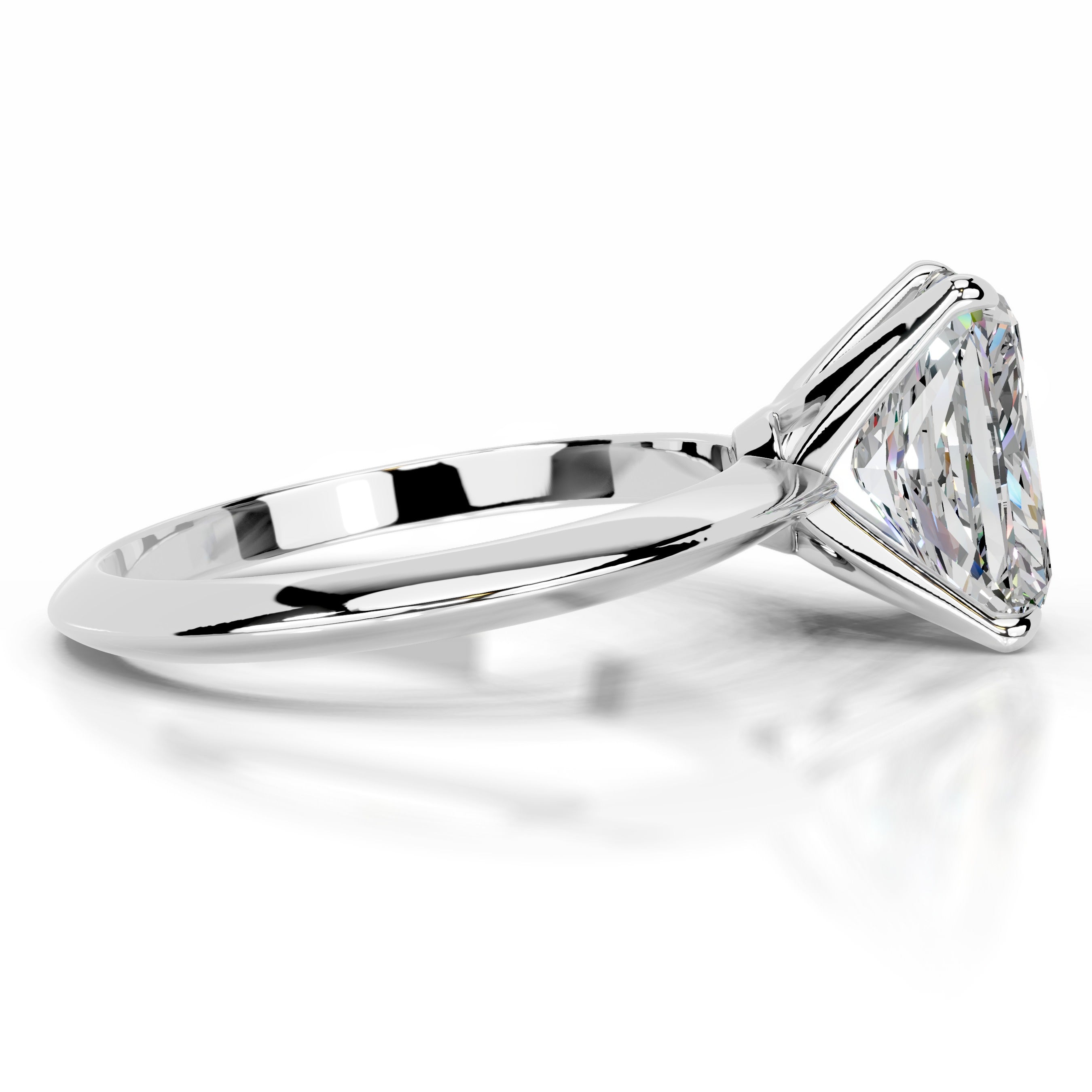 Evie Moissanite Ring - 18K White Gold