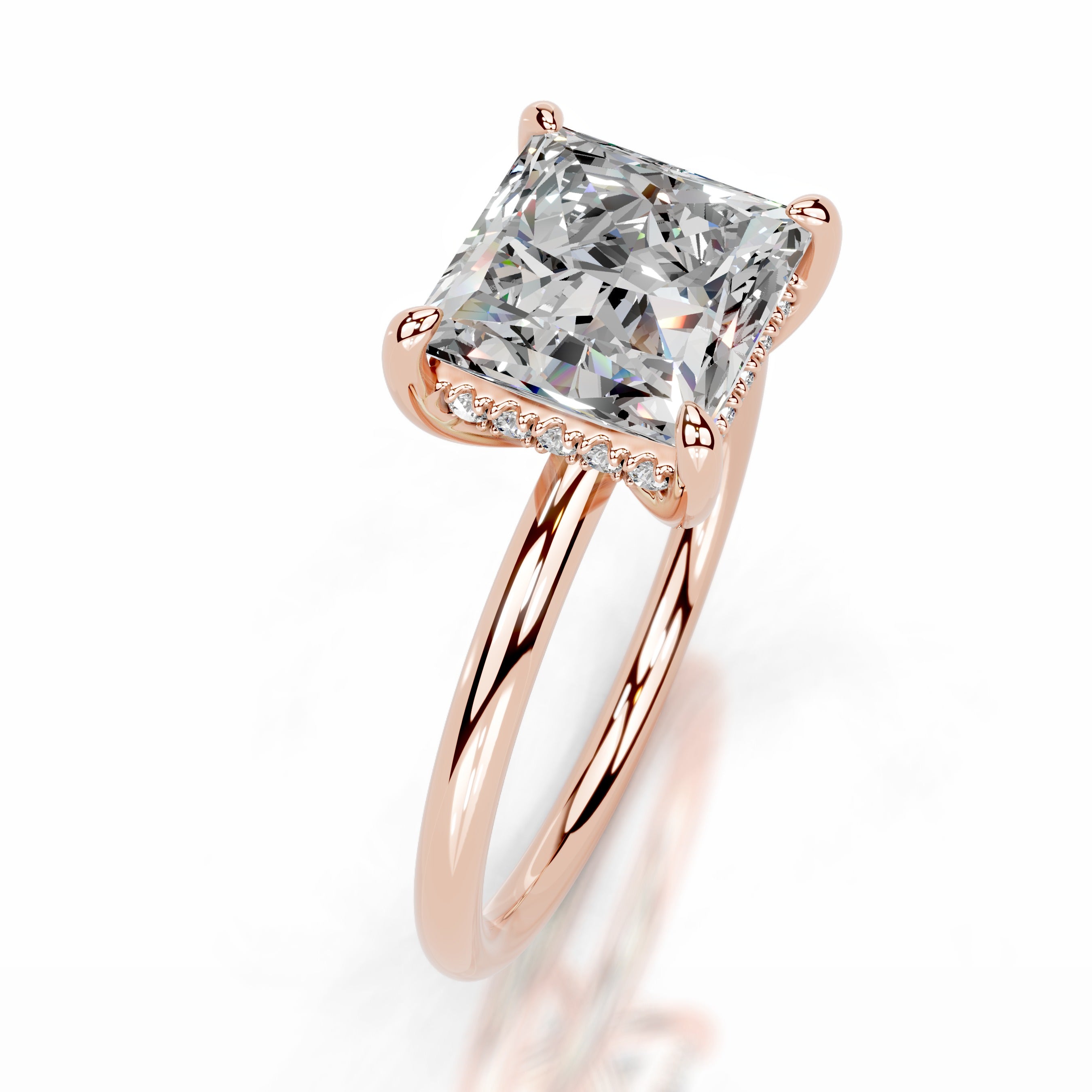 Willow Moissanite & Diamond Ring - 14K Rose Gold