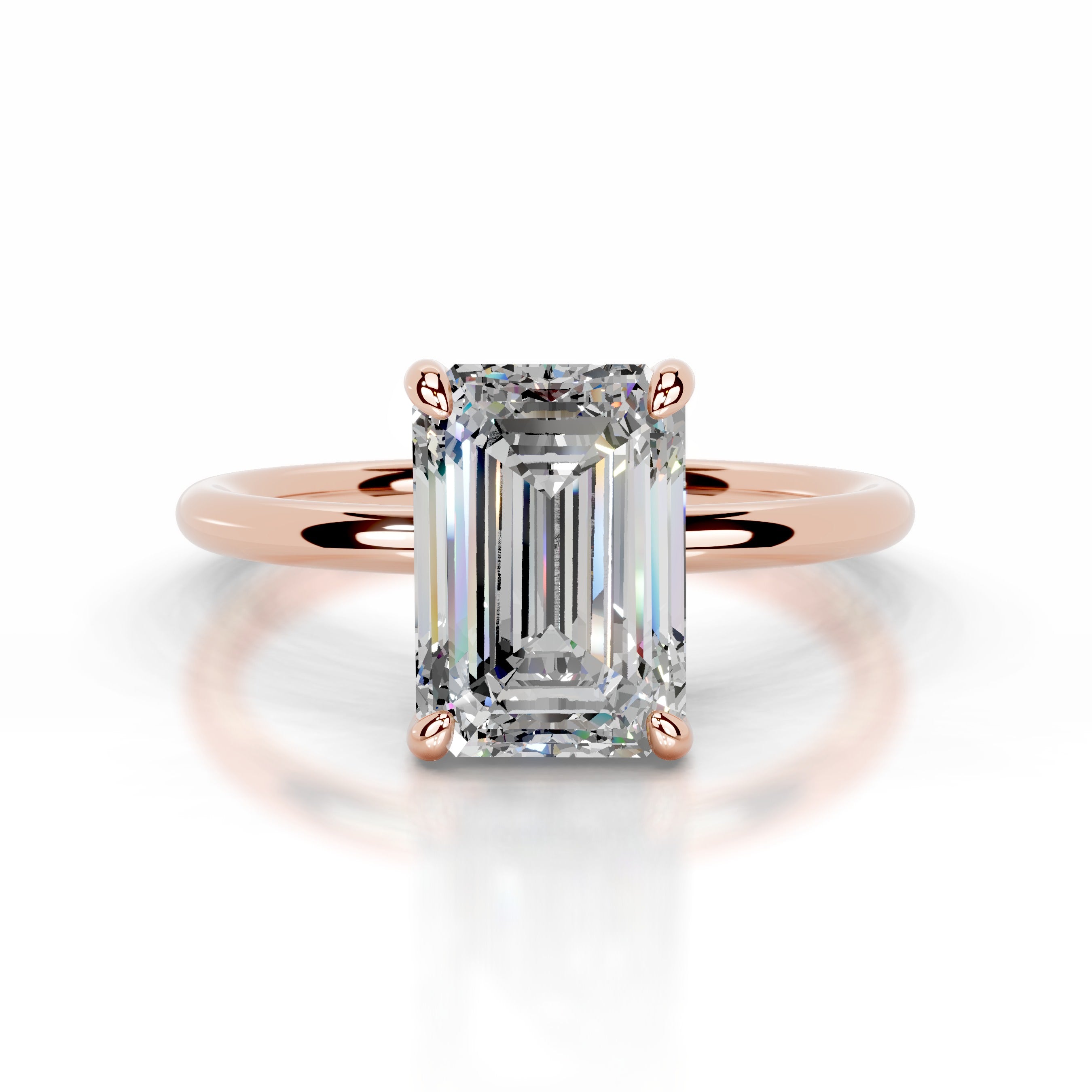 Willow Moissanite & Diamond Ring - 14K Rose Gold