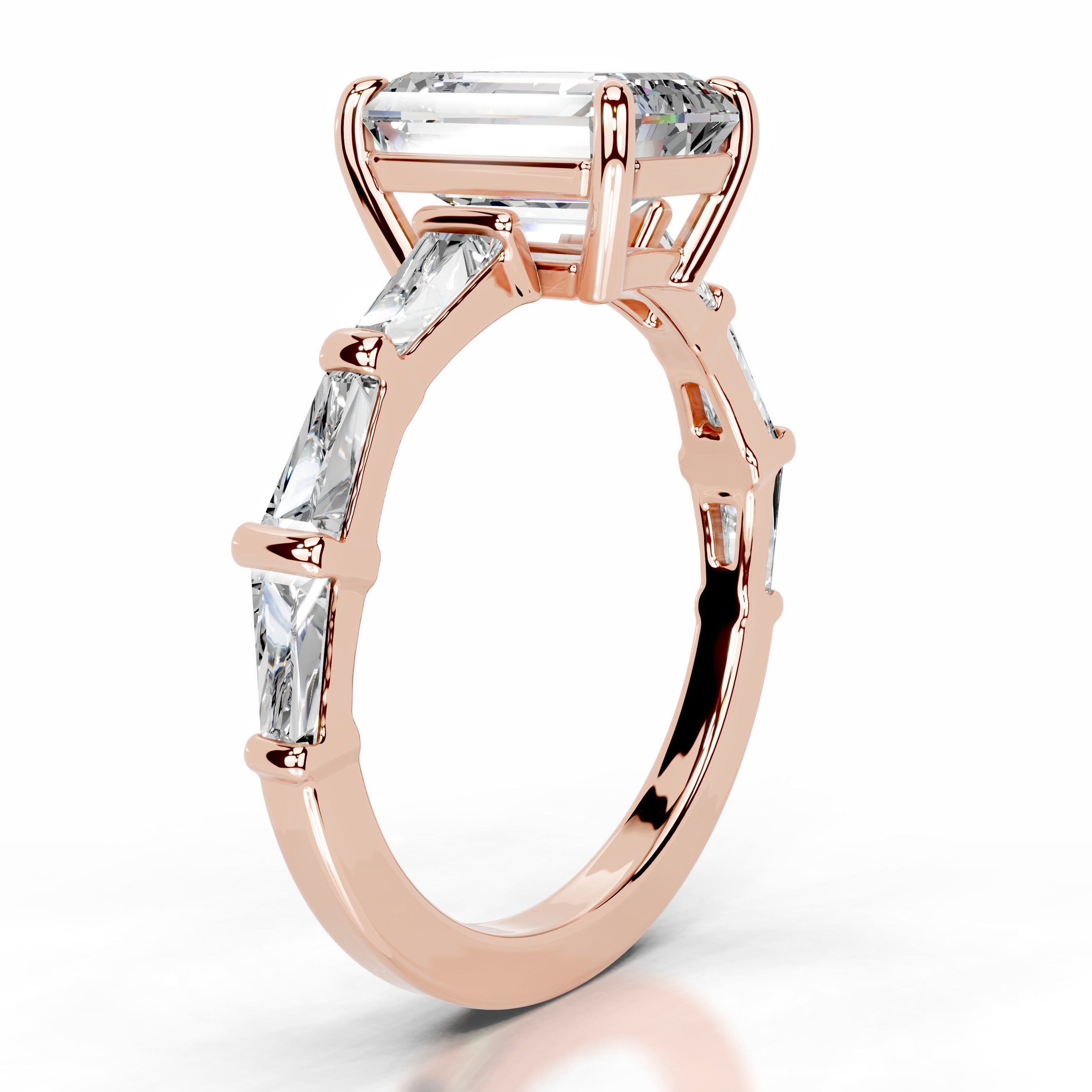 Nidia Moissanite & Diamond Ring - 14K Rose Gold