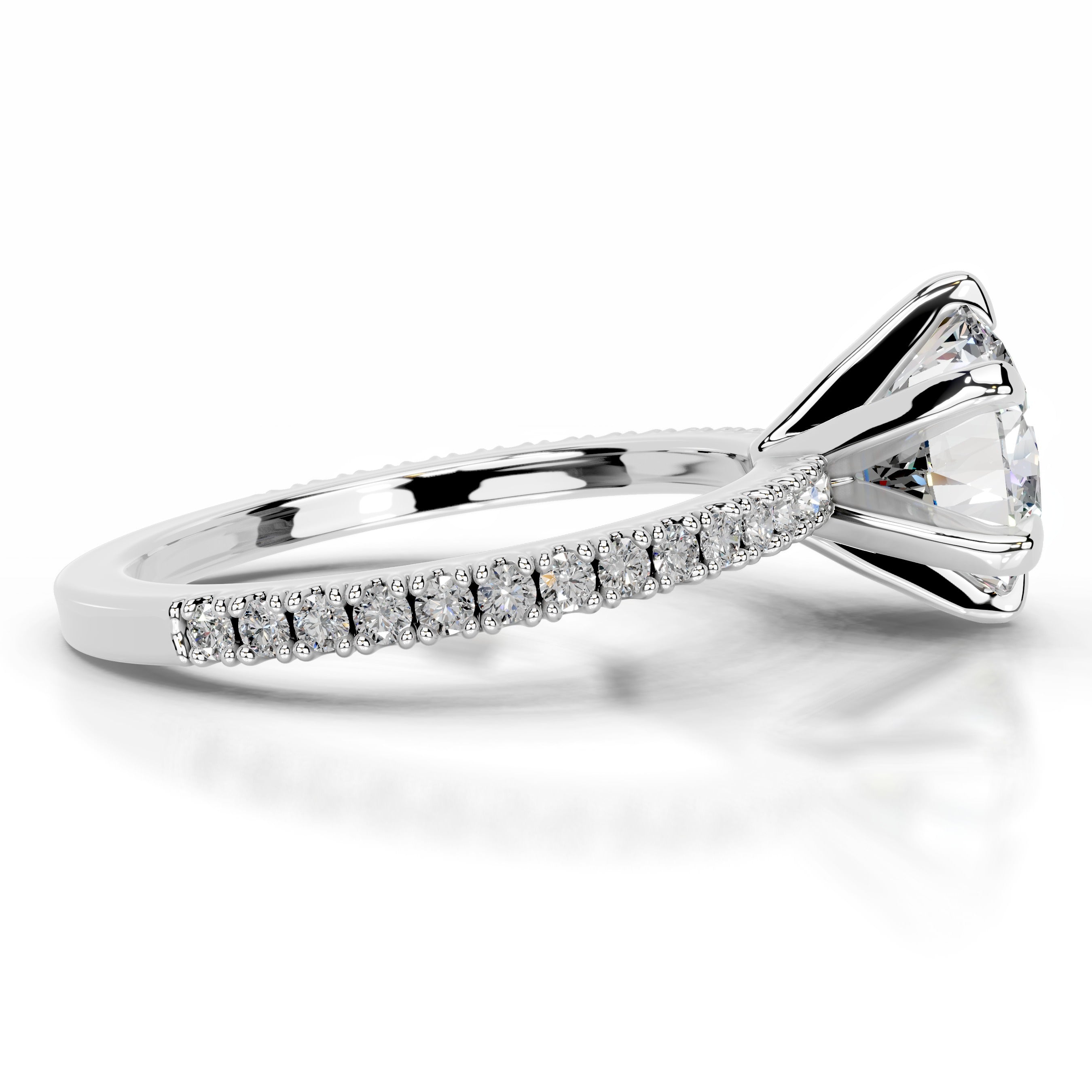 Luisana Moissanite & Diamond Ring - Platinum