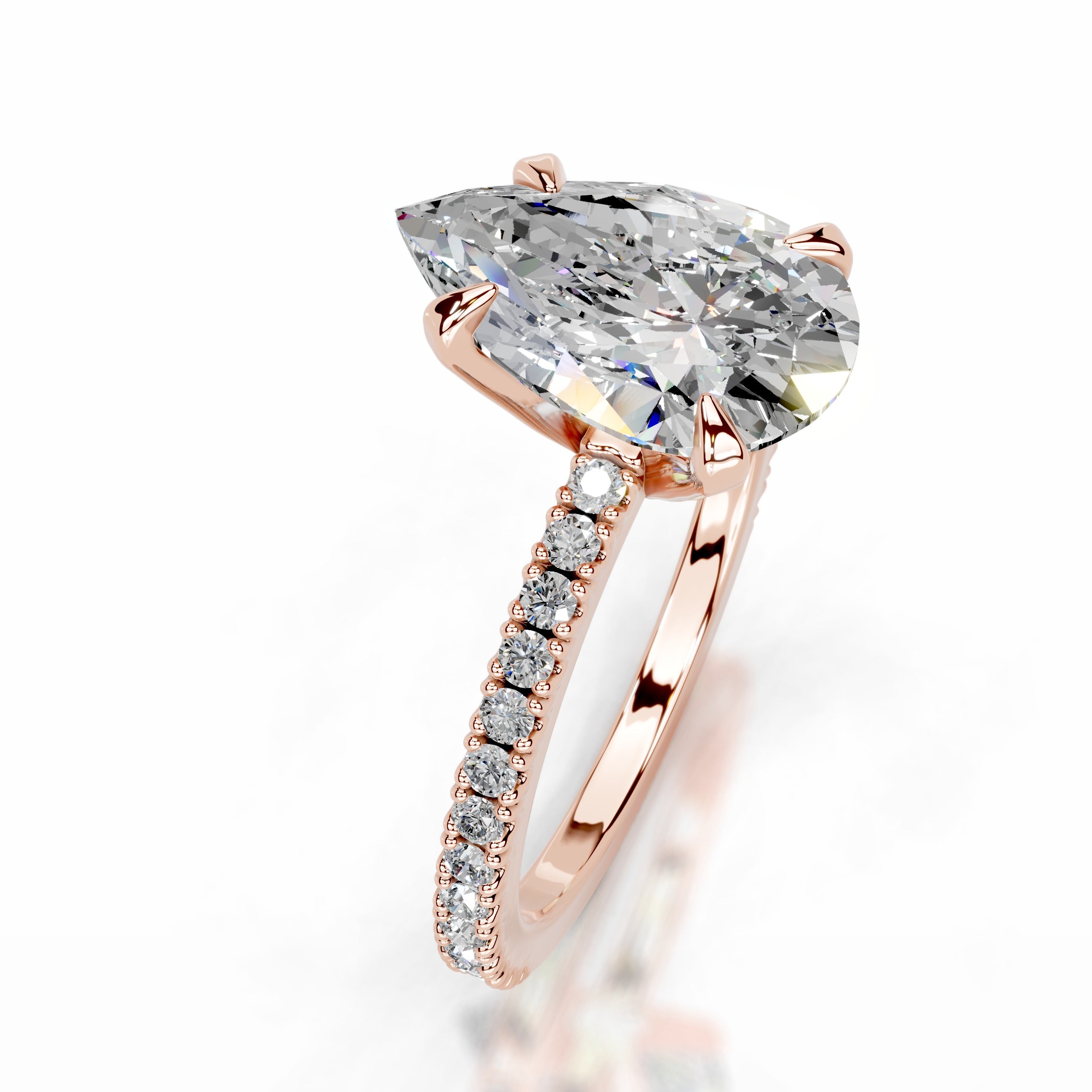 Luisana Moissanite & Diamond Ring - 14K Rose Gold