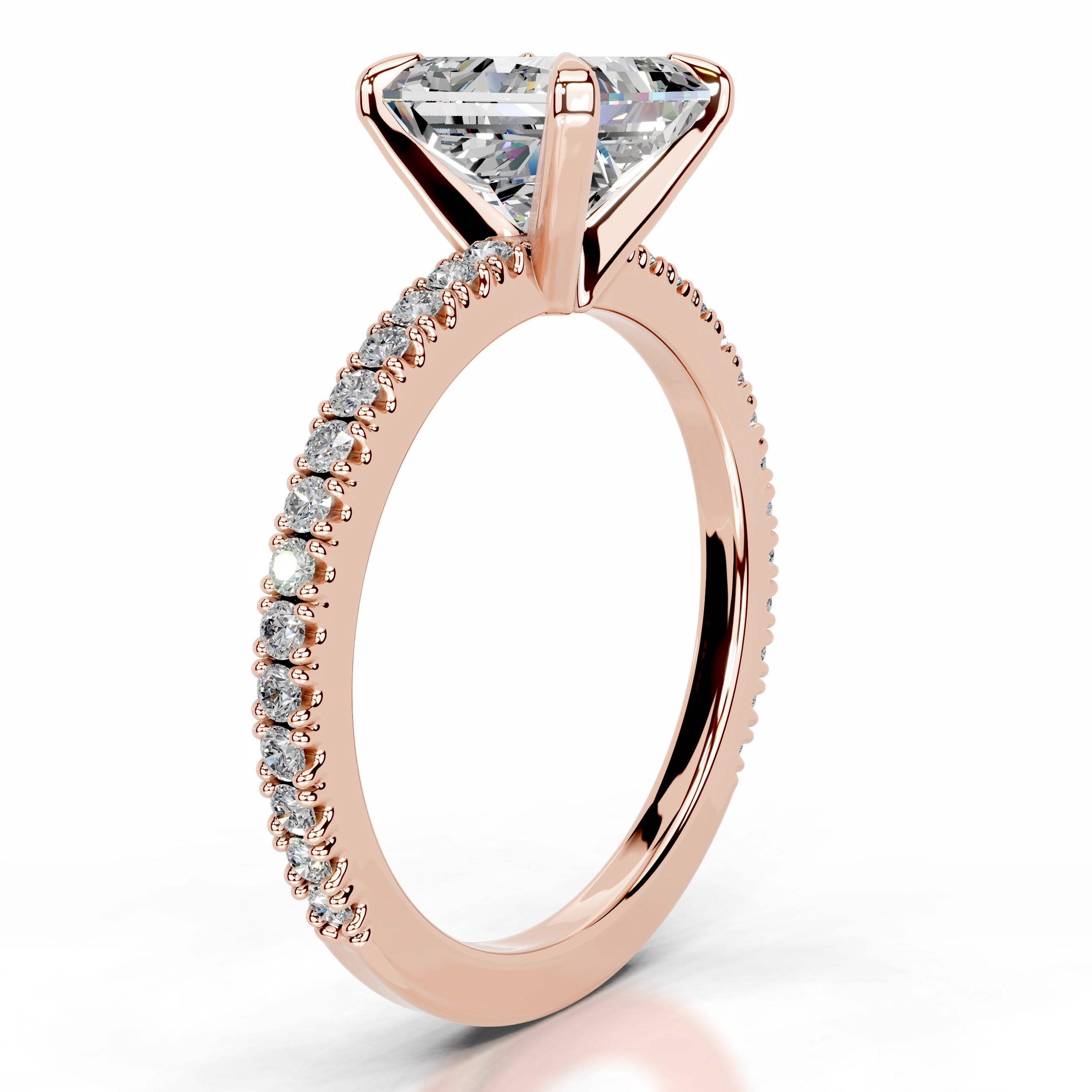 Luisana Moissanite & Diamond Ring - 14K Rose Gold