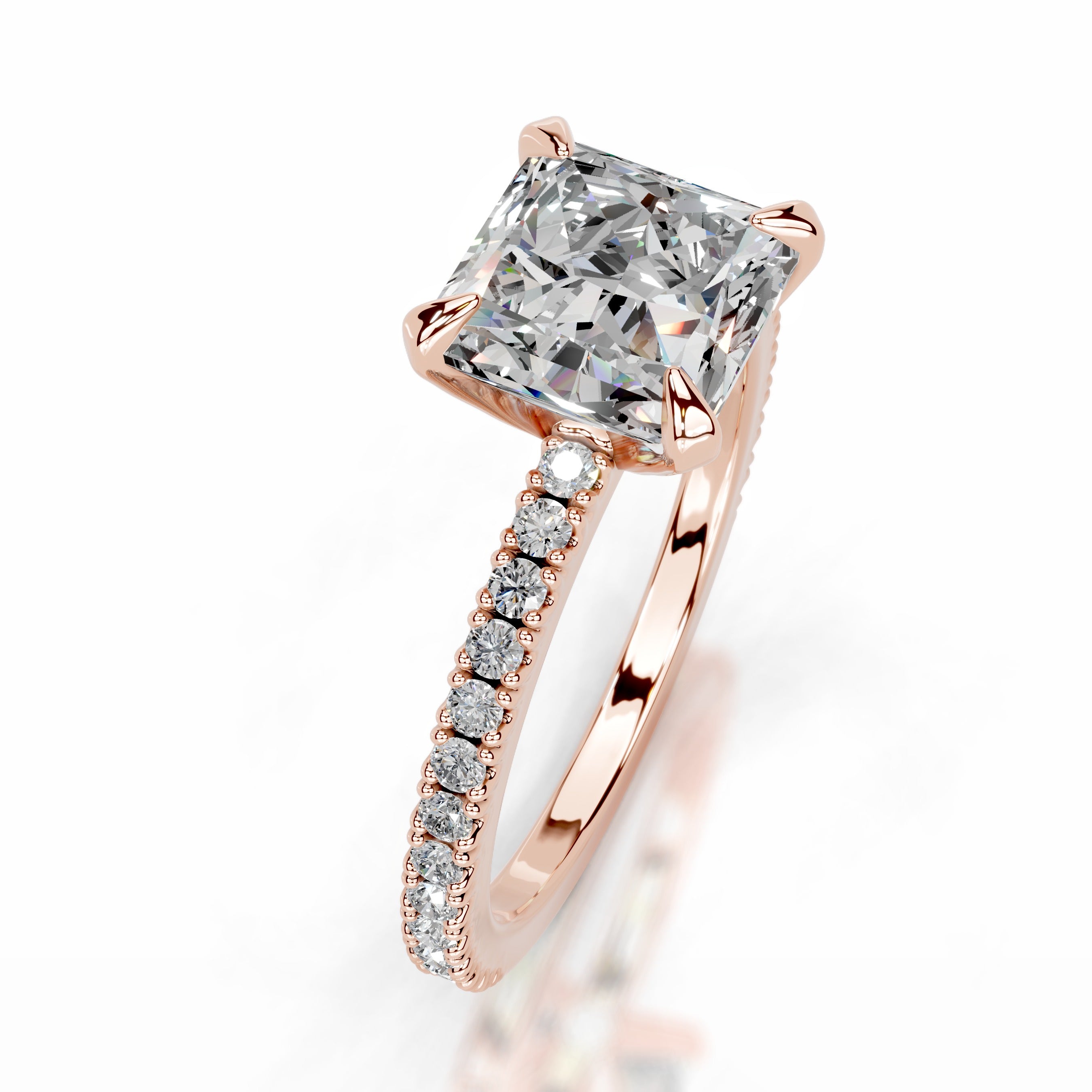 Luisana Moissanite & Diamond Ring - 14K Rose Gold