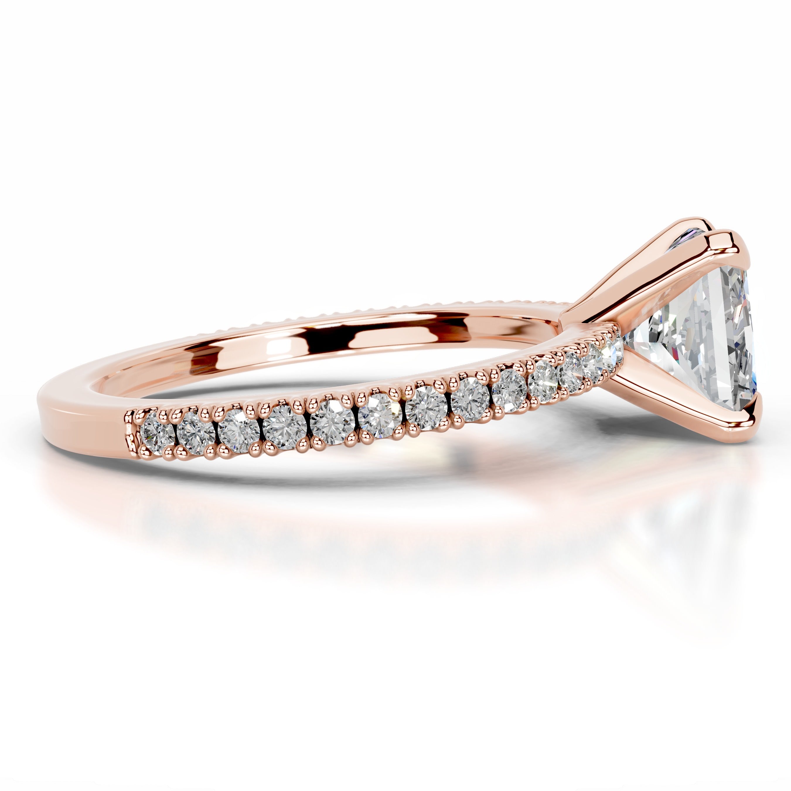 Luisana Moissanite & Diamond Ring - 14K Rose Gold