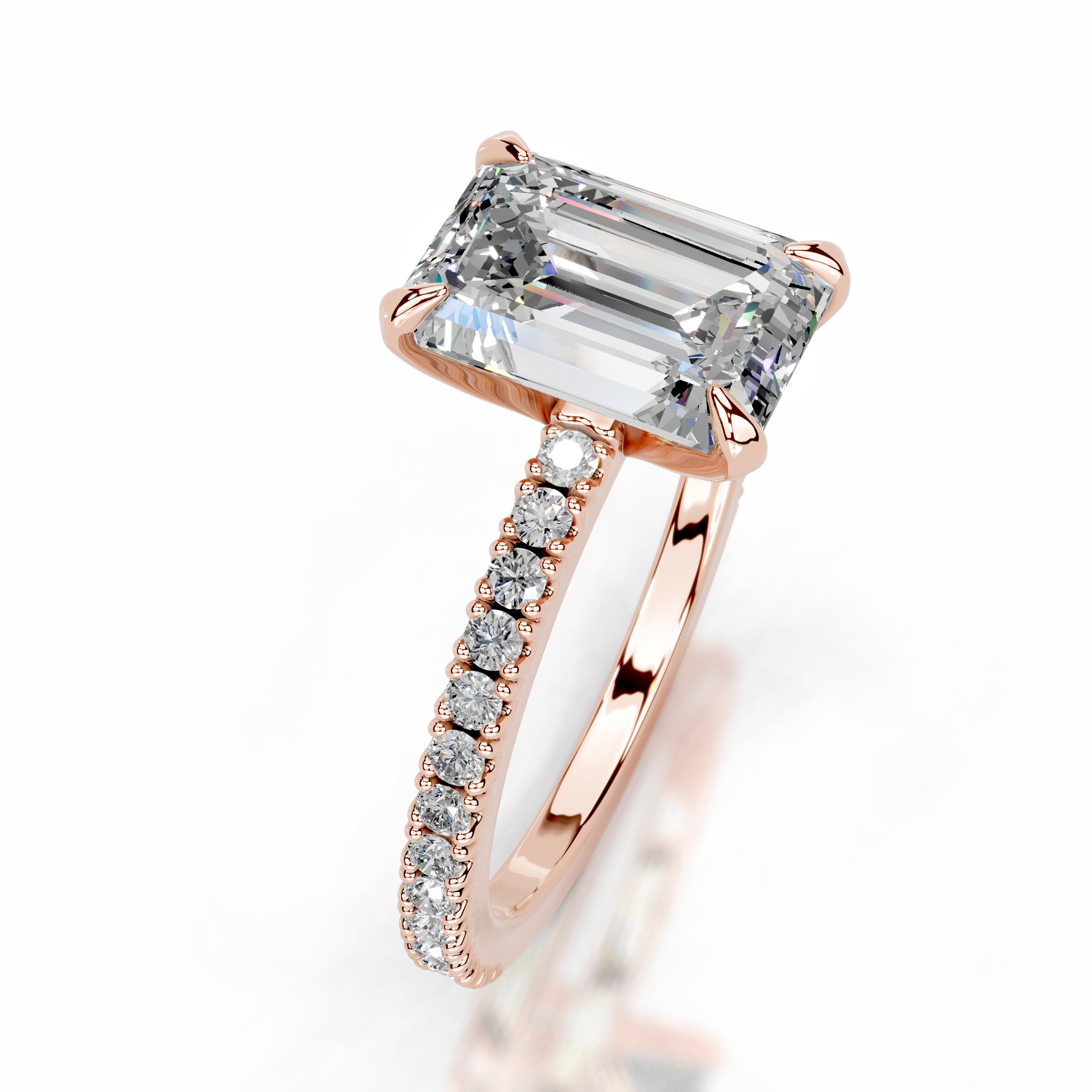 Luisana Moissanite & Diamond Ring - 14K Rose Gold
