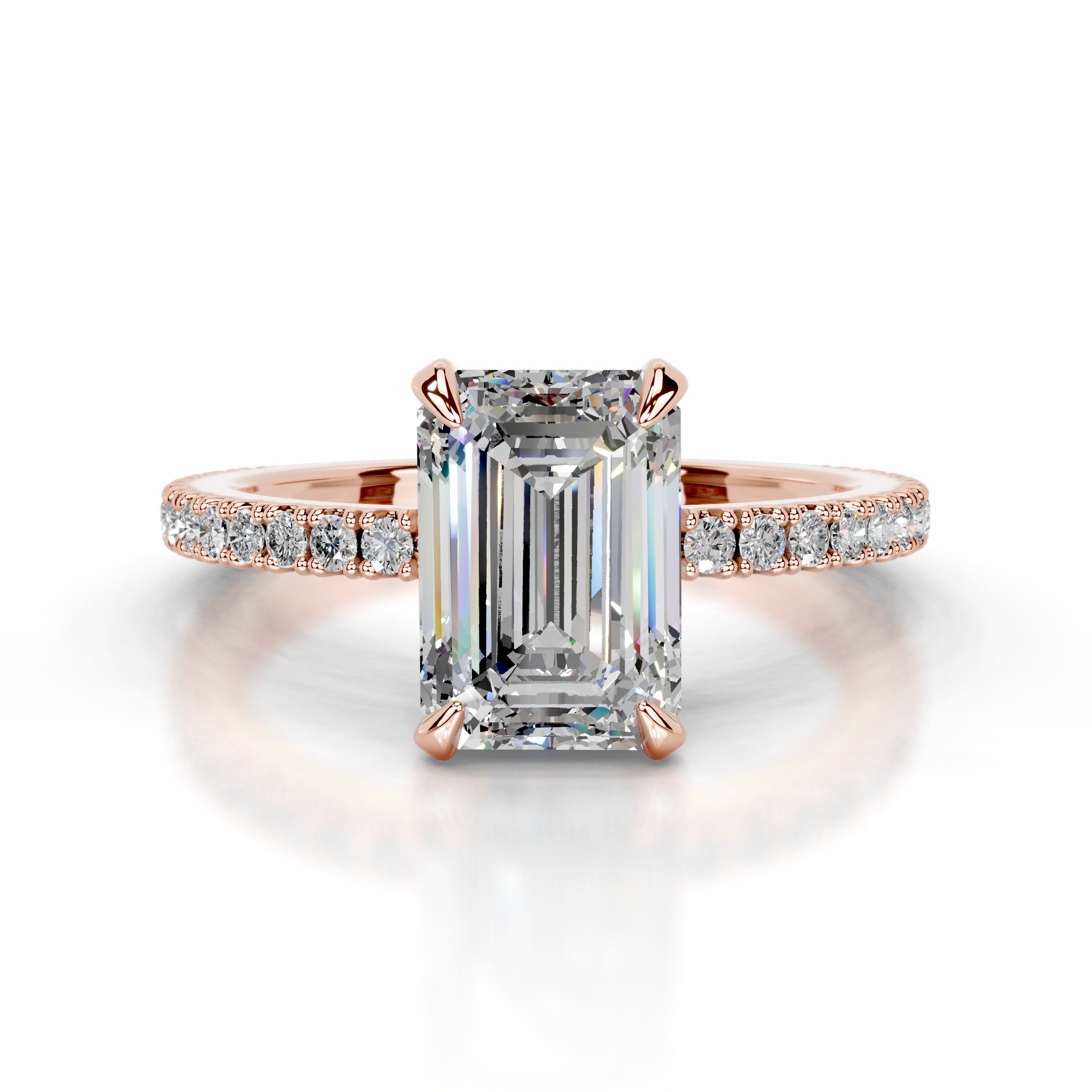 Luisana Moissanite & Diamond Ring - 14K Rose Gold