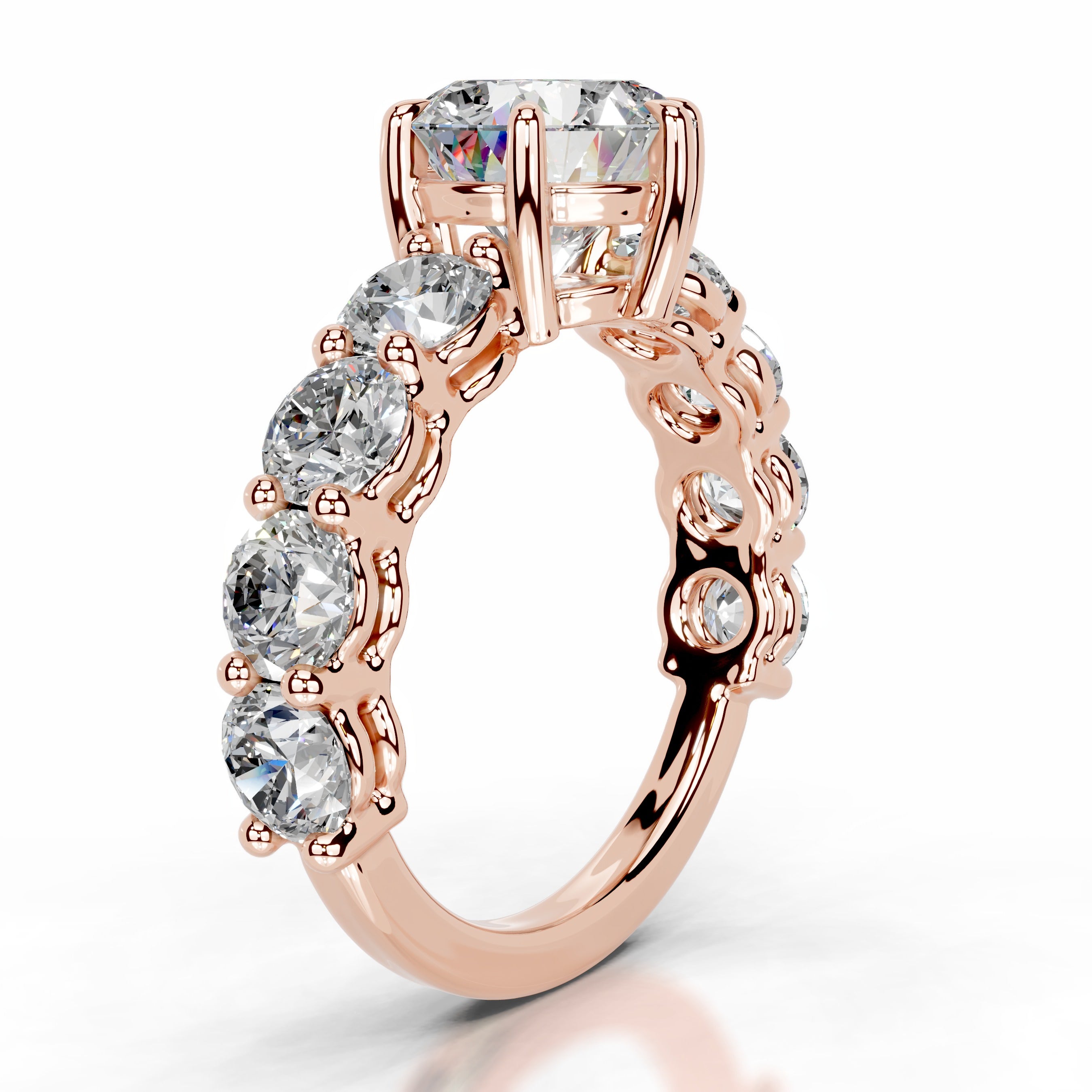 Odin Moissanite & Diamond Ring - 14K Rose Gold