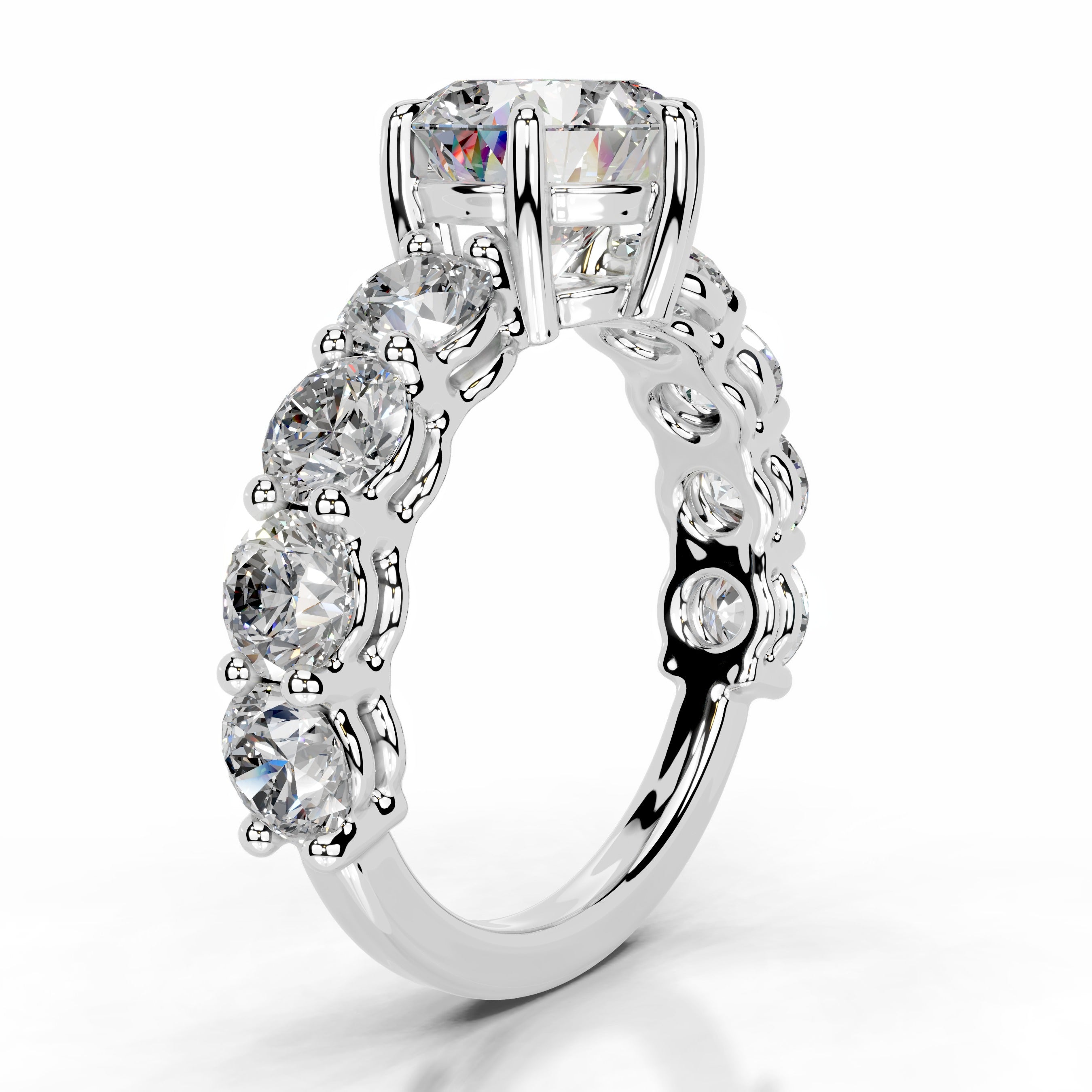 Odin Moissanite & Diamond Ring - Platinum