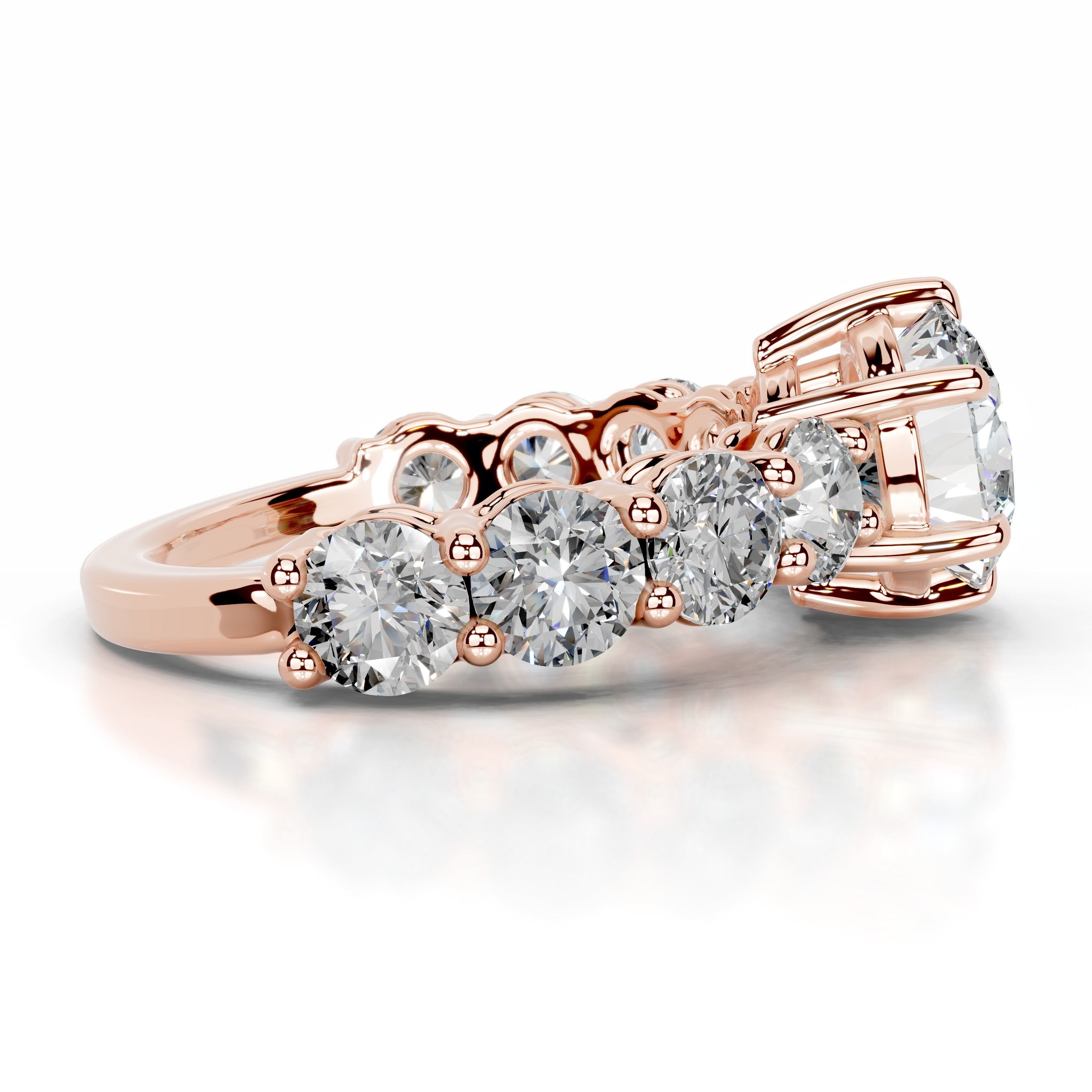 Odin Moissanite & Diamond Ring - 14K Rose Gold