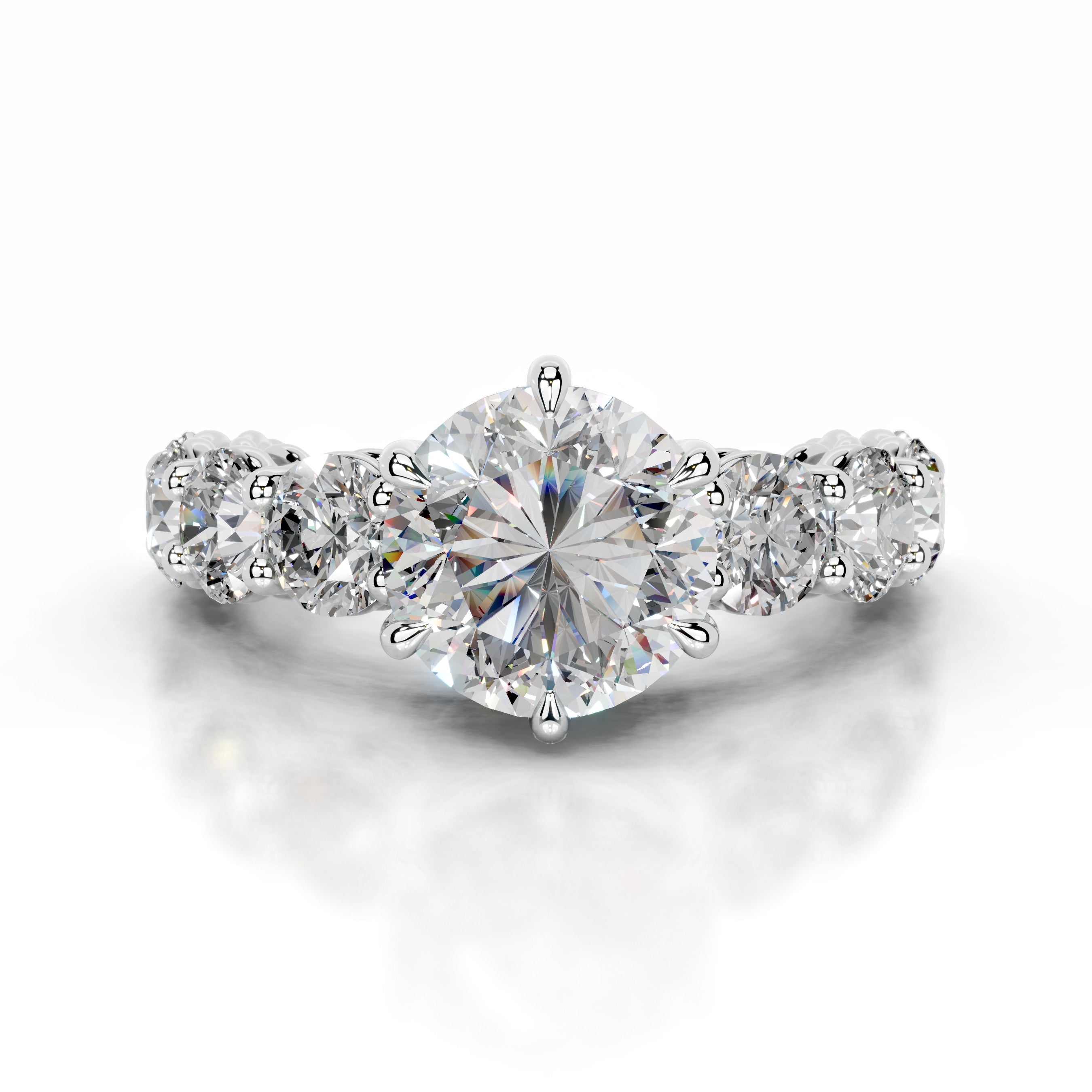 Odin Moissanite & Diamond Ring - Platinum