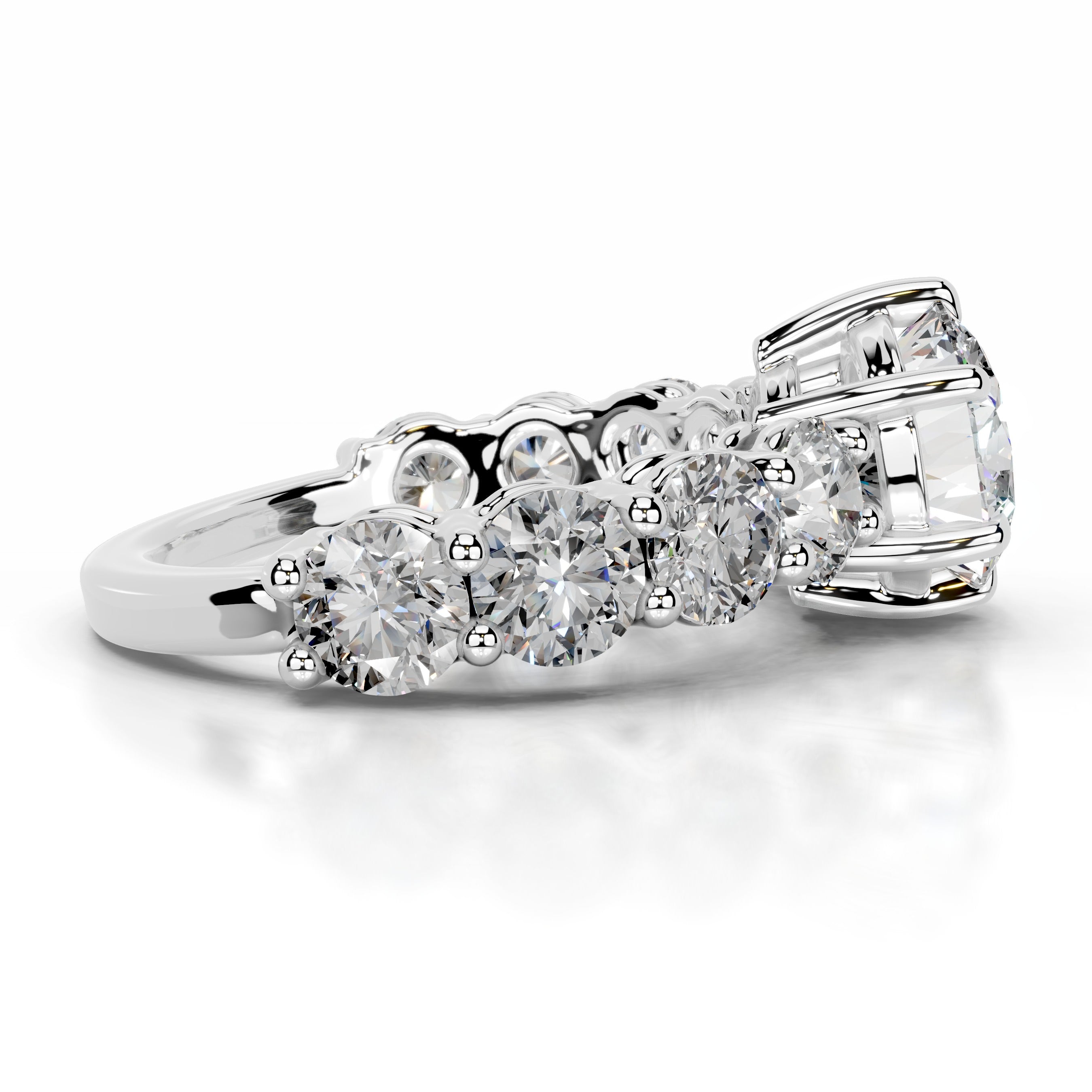 Odin Moissanite & Diamond Ring - 14K White Gold