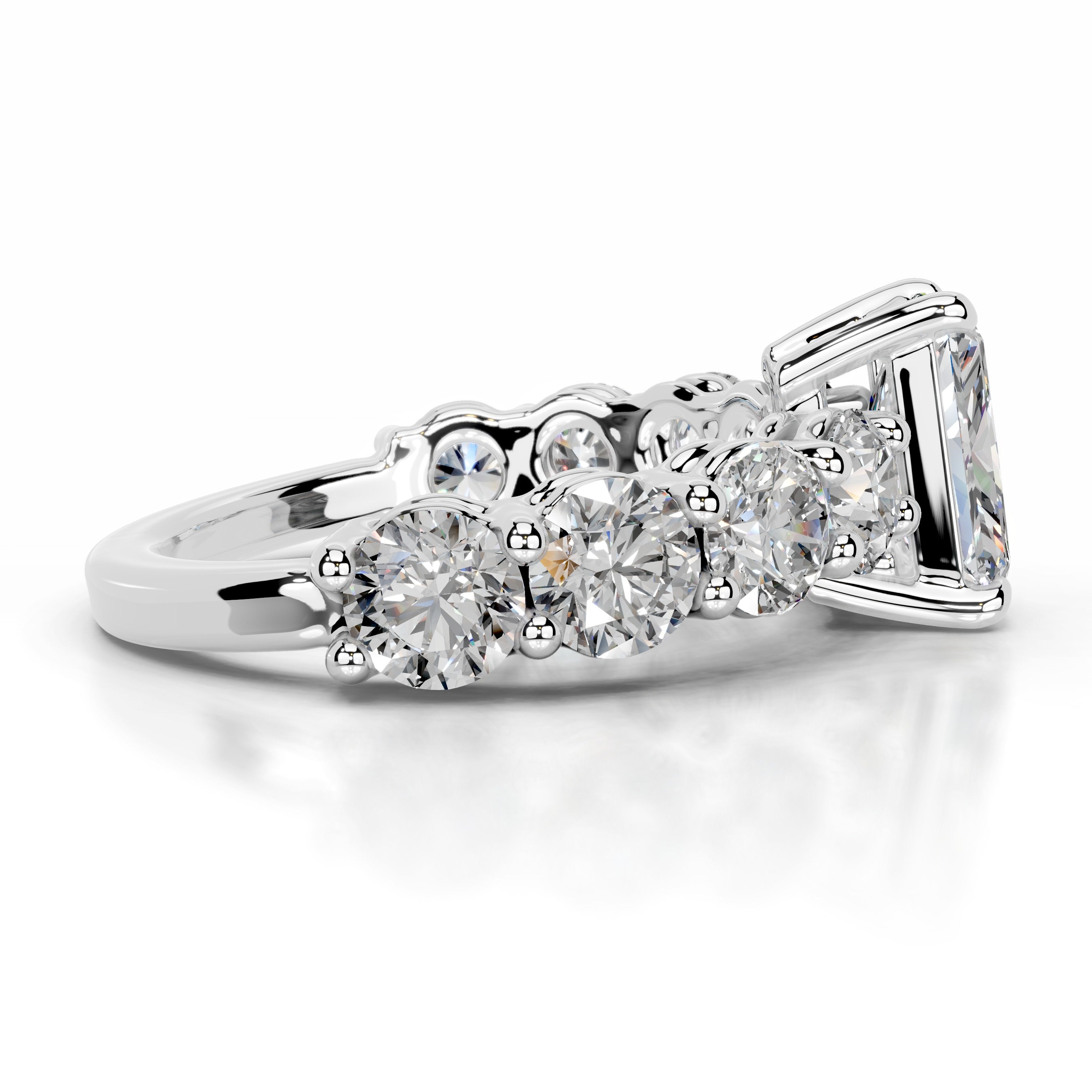 Odin Moissanite & Diamond Ring - 18K White Gold