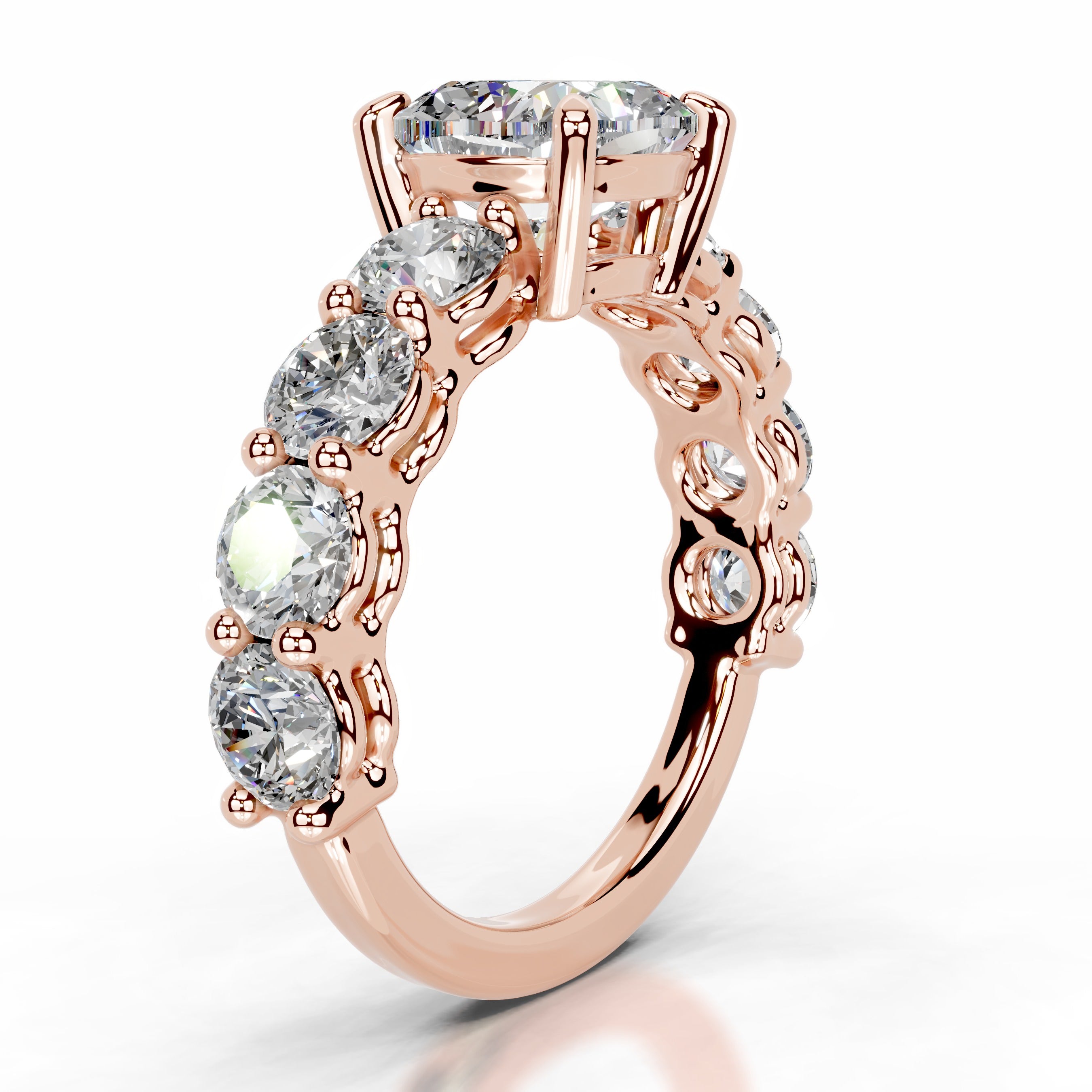 Odin Moissanite & Diamond Ring - 14K Rose Gold