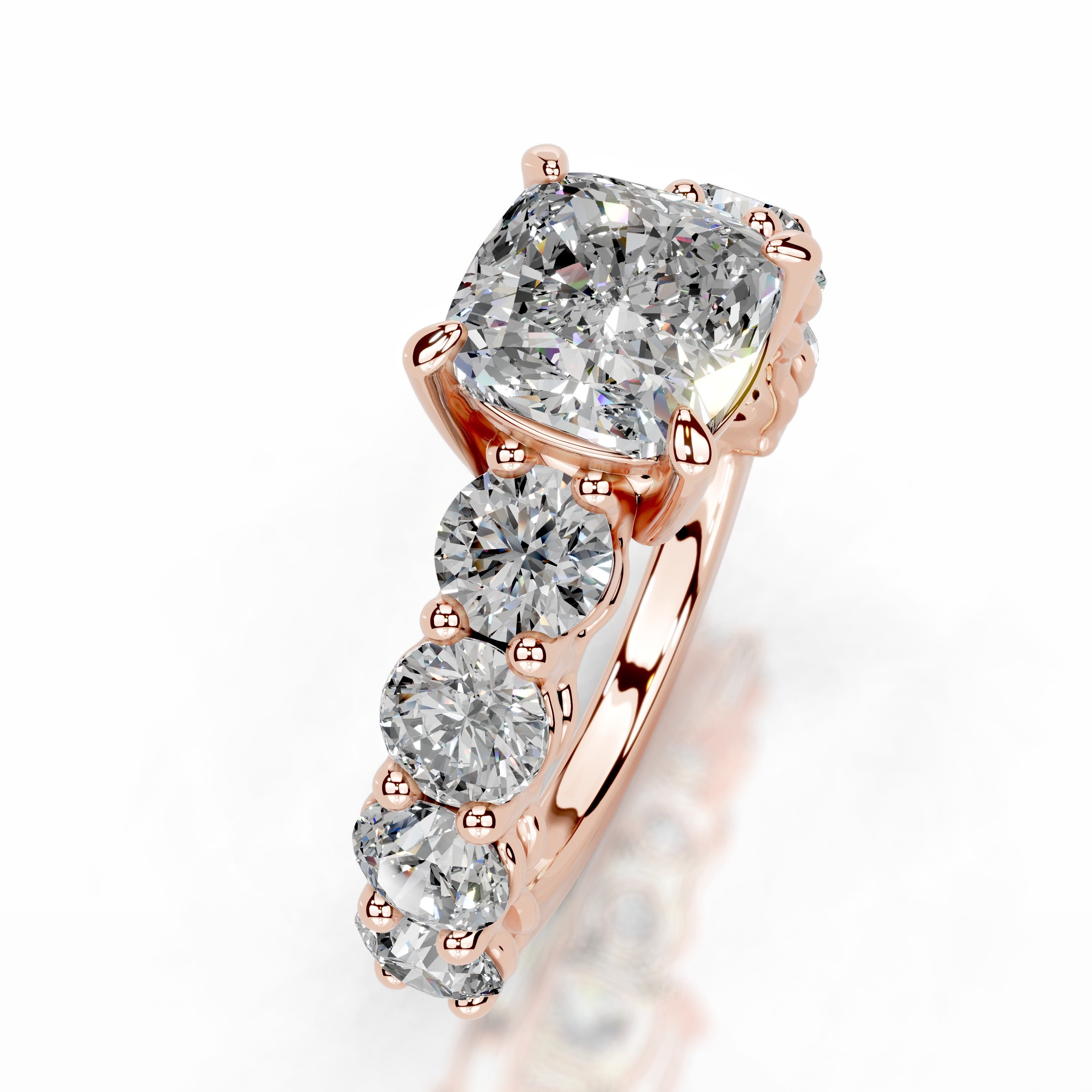 Odin Moissanite & Diamond Ring - 14K Rose Gold