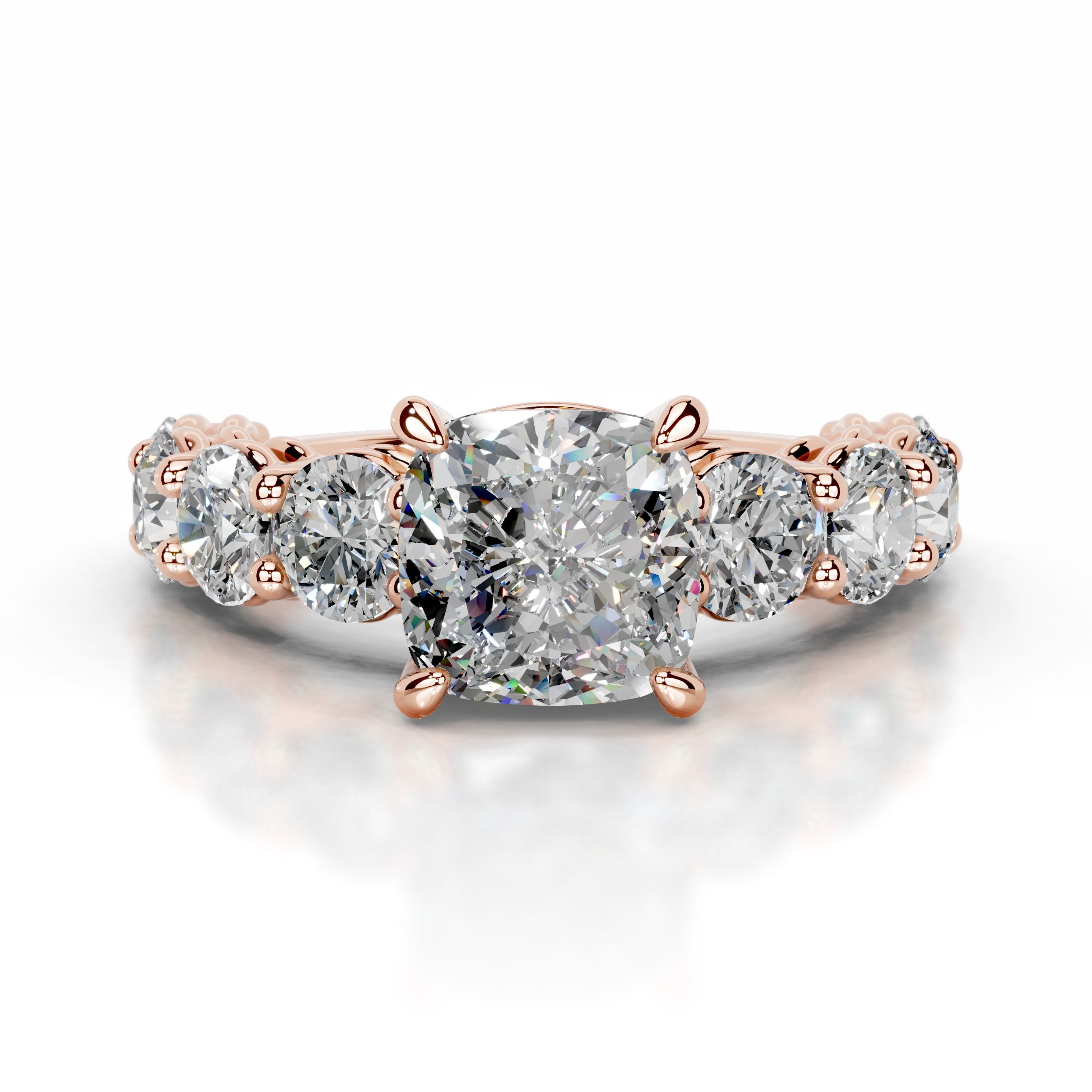 Odin Moissanite & Diamond Ring - 14K Rose Gold