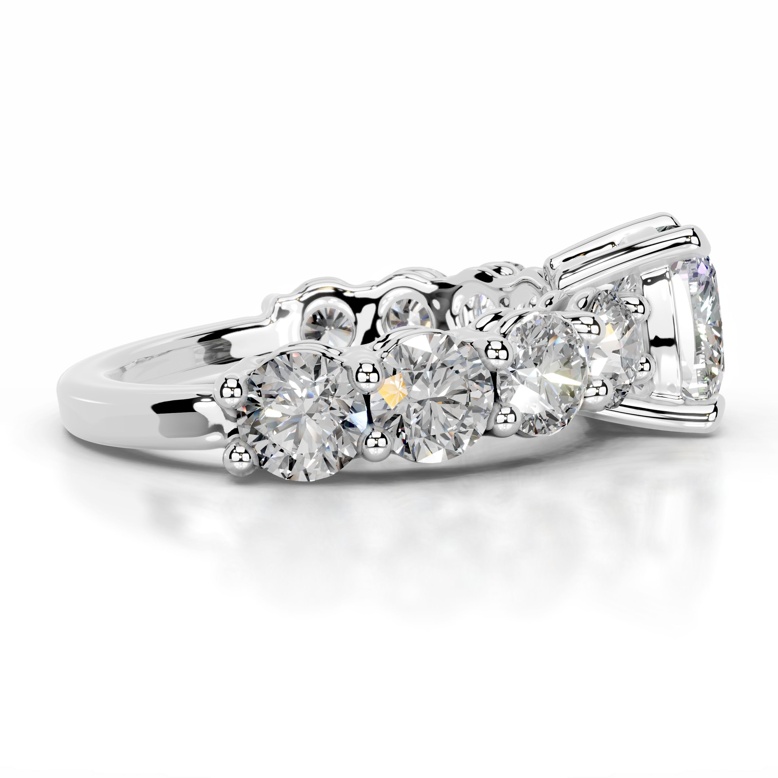 Odin Moissanite & Diamond Ring - Platinum