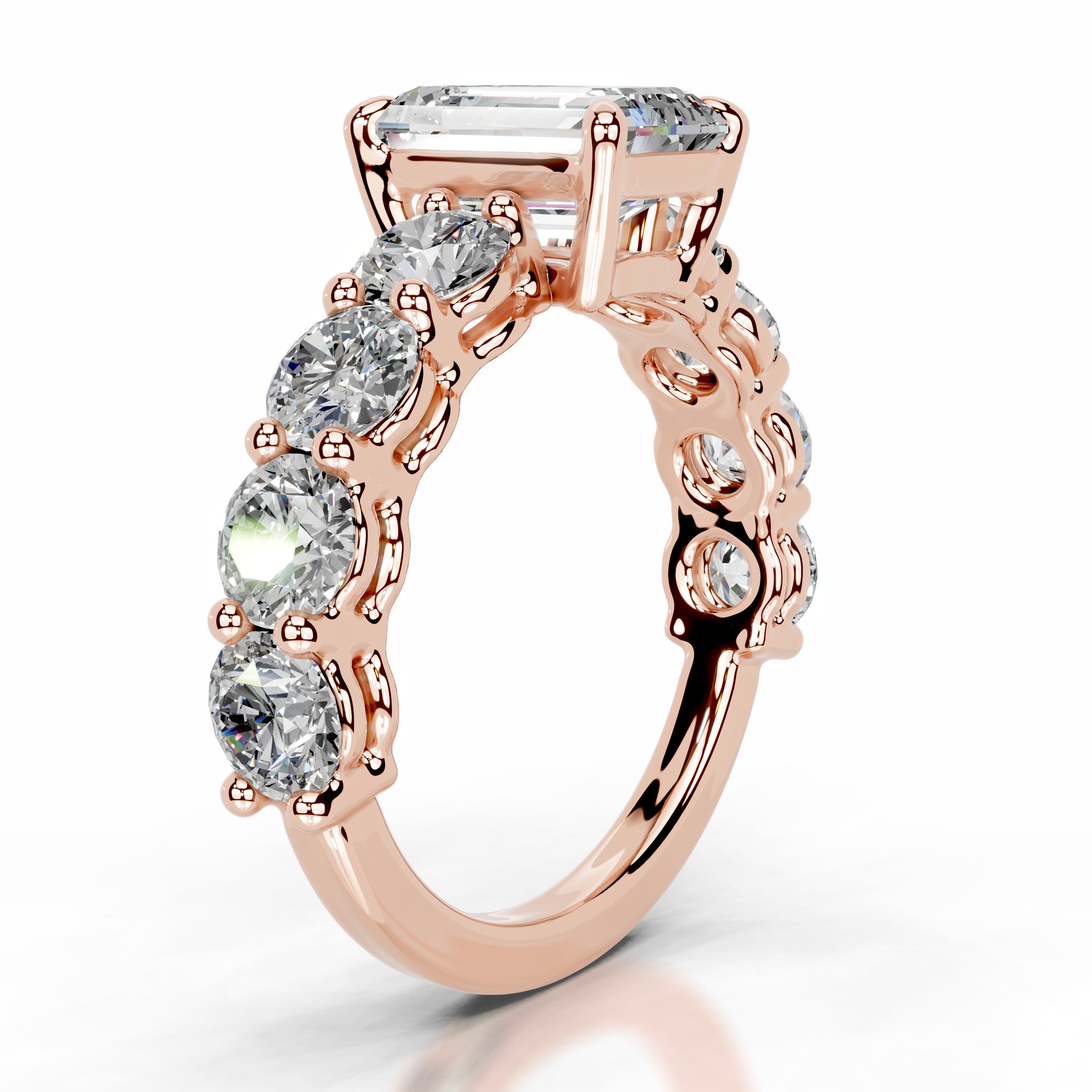 Odin Moissanite & Diamond Ring - 14K Rose Gold