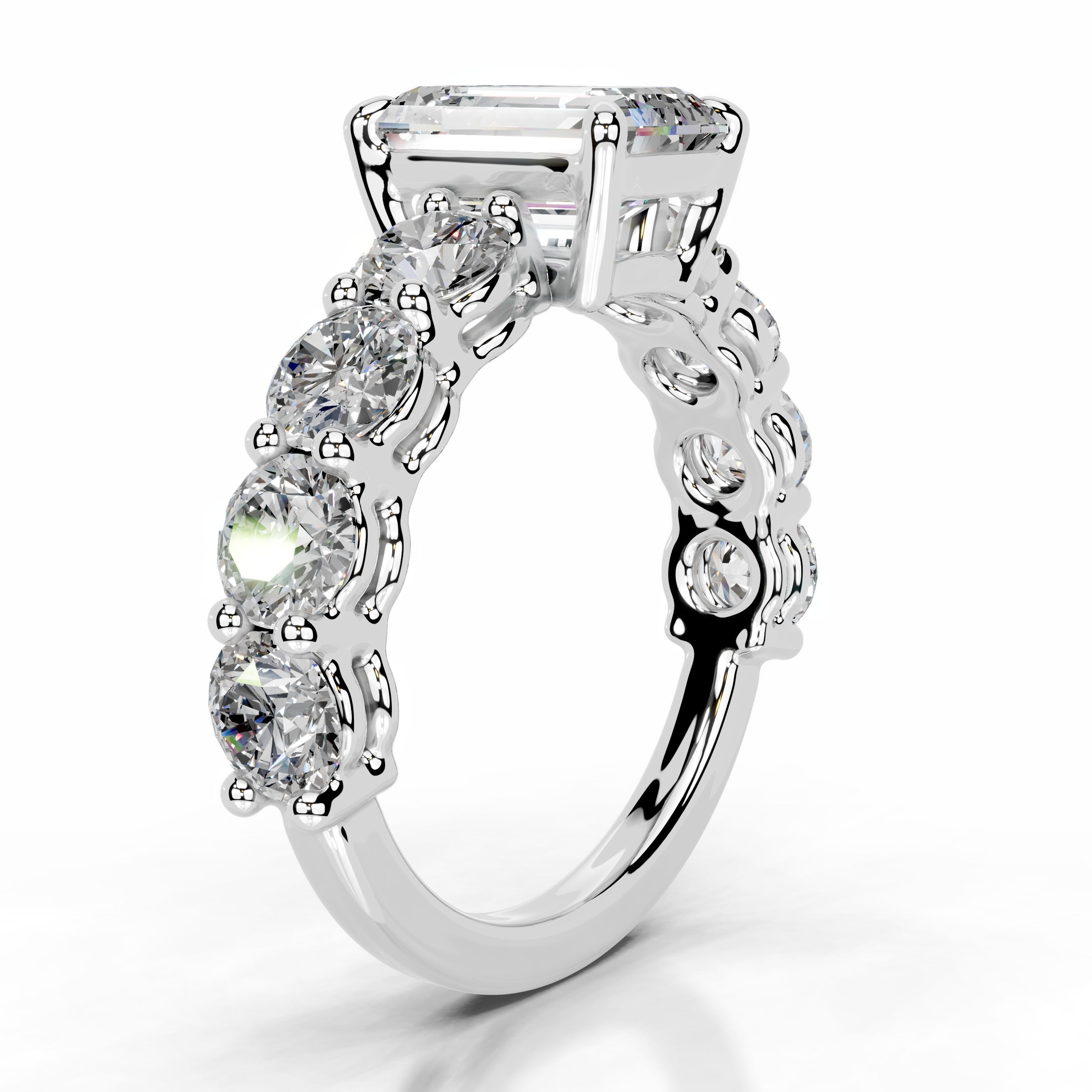 Odin Moissanite & Diamond Ring - 18K White Gold