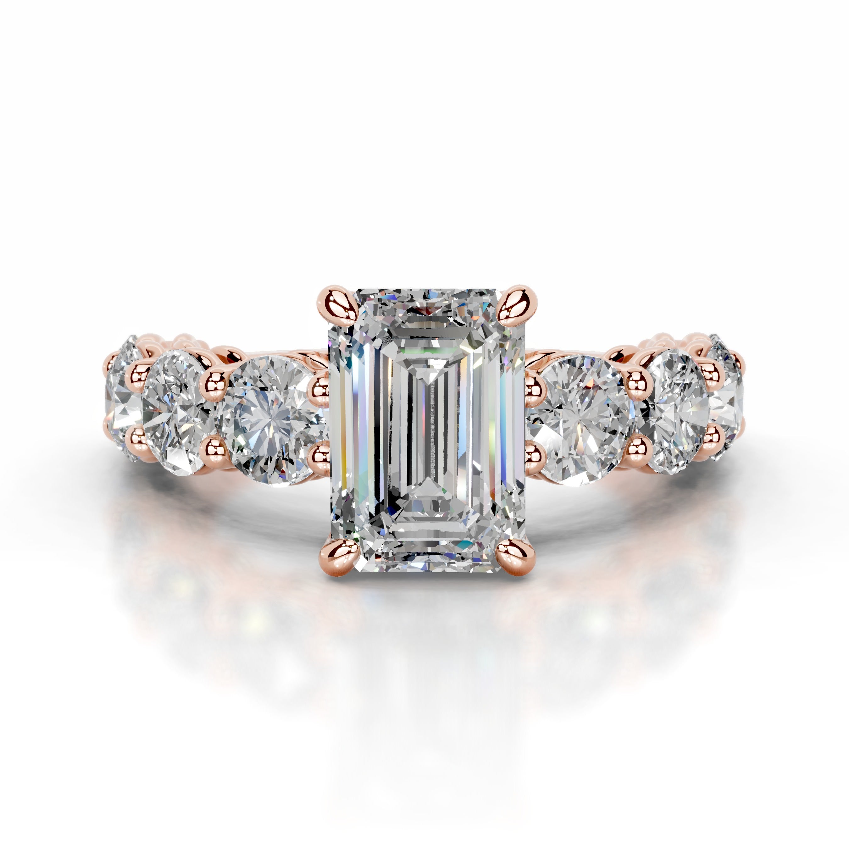 Odin Moissanite & Diamond Ring - 14K Rose Gold