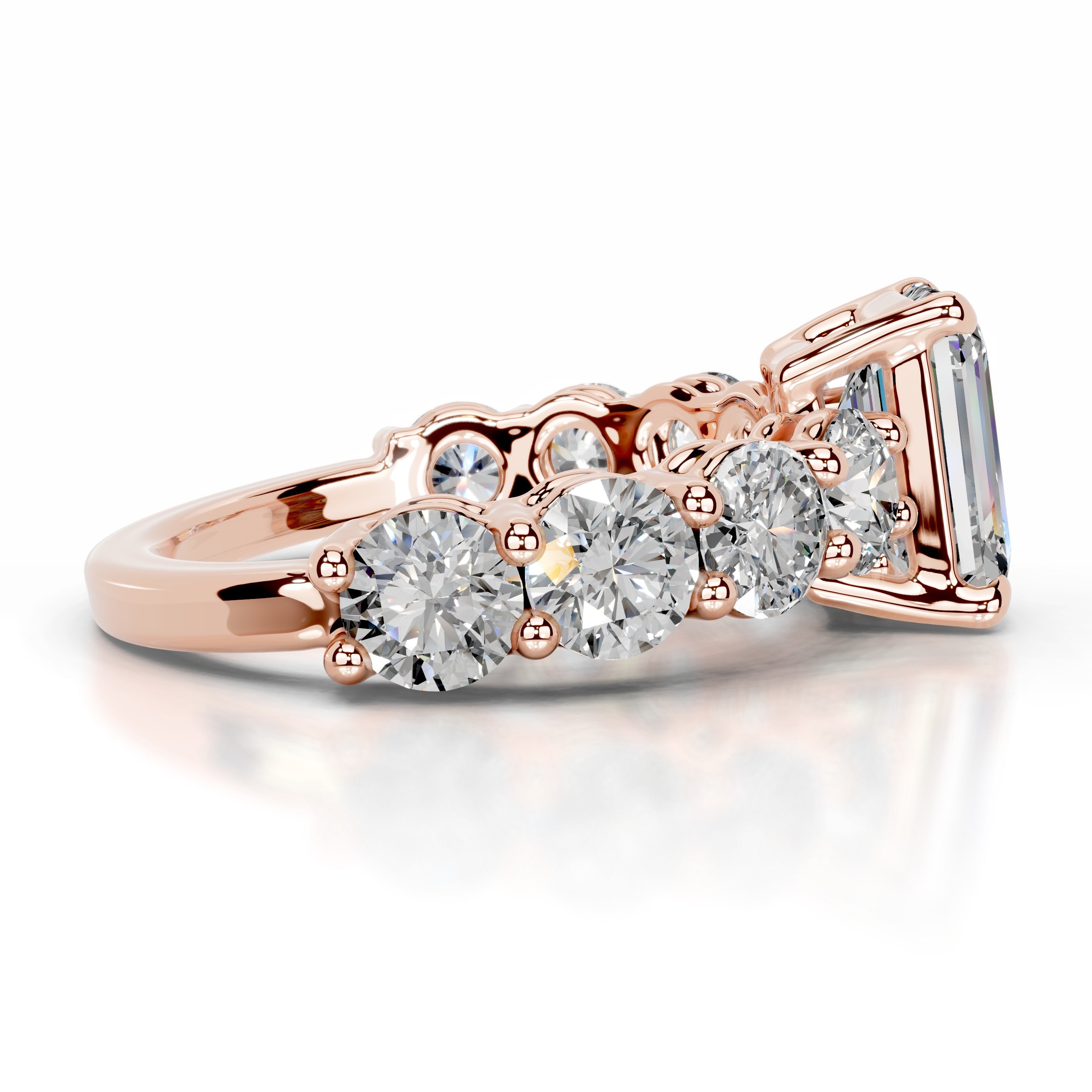 Odin Moissanite & Diamond Ring - 14K Rose Gold