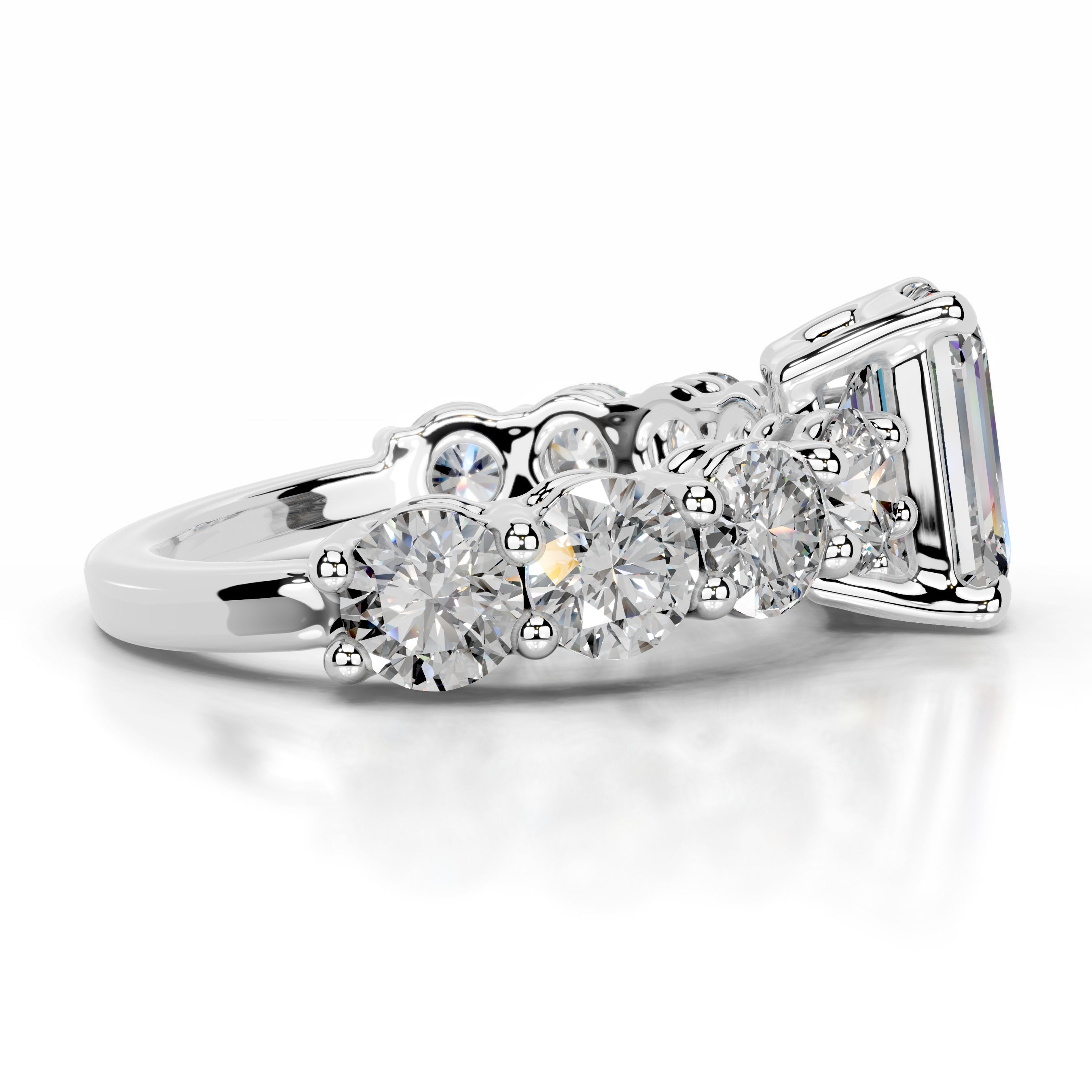 Odin Moissanite & Diamond Ring - 18K White Gold