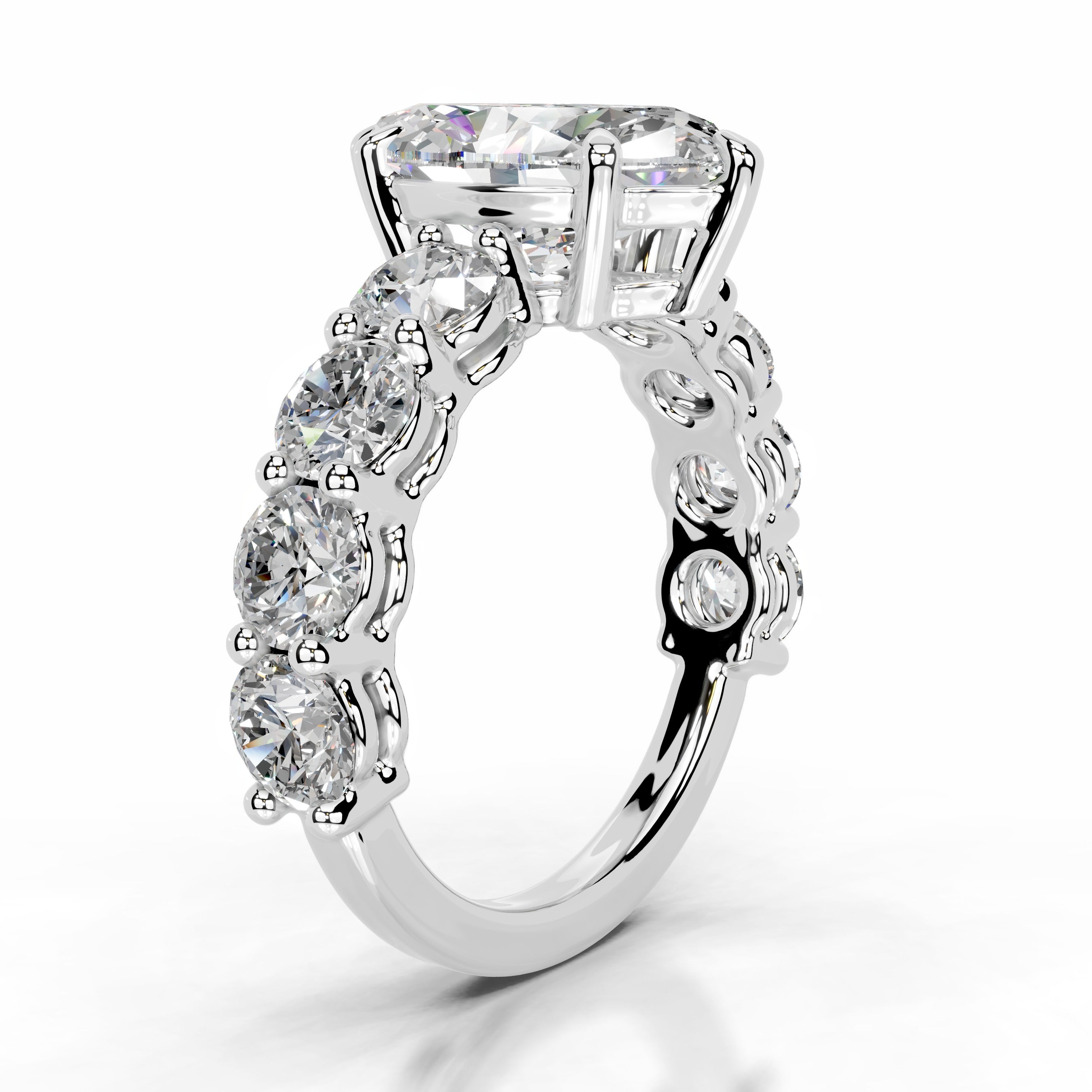 Odin Moissanite & Diamond Ring - Platinum