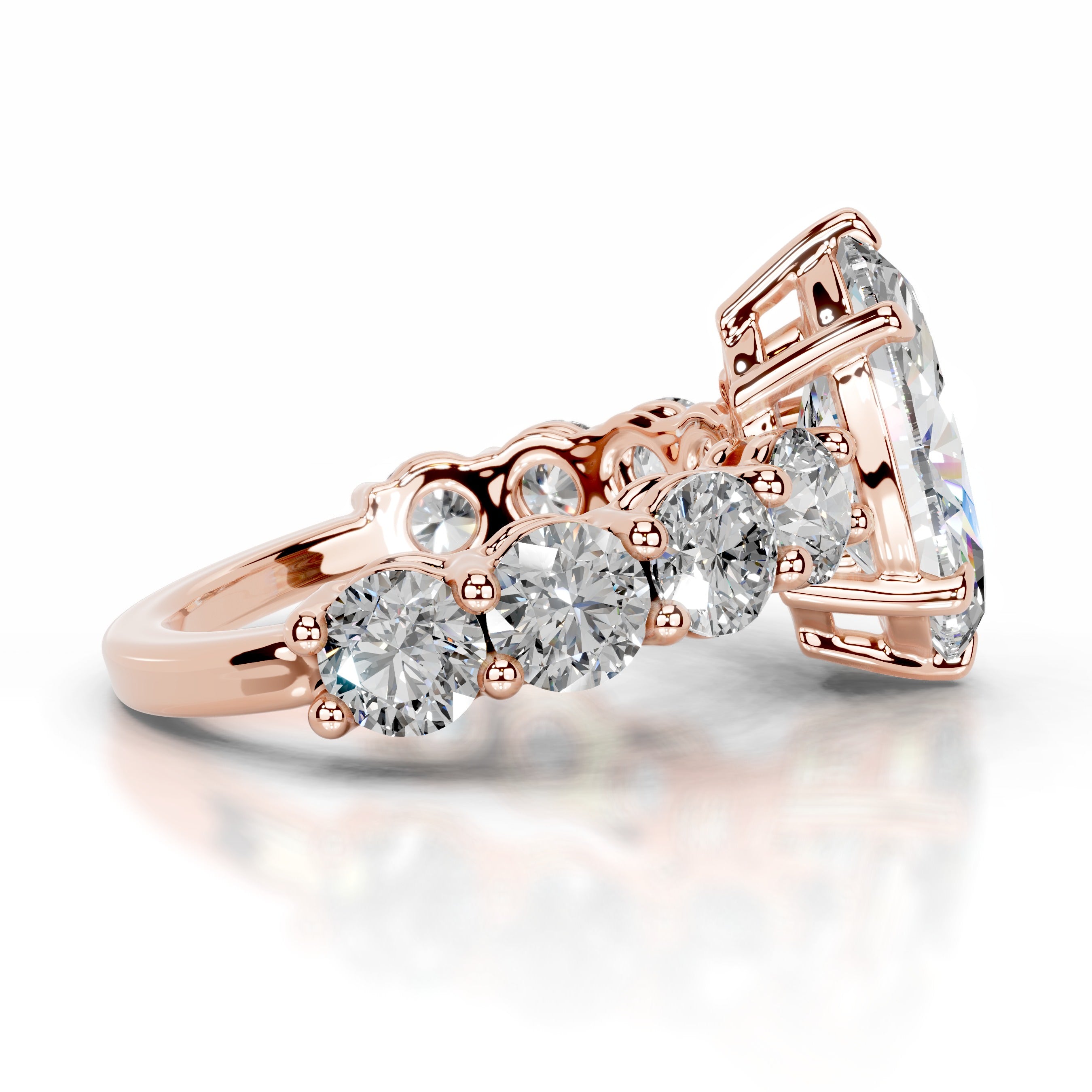 Odin Moissanite & Diamond Ring - 14K Rose Gold