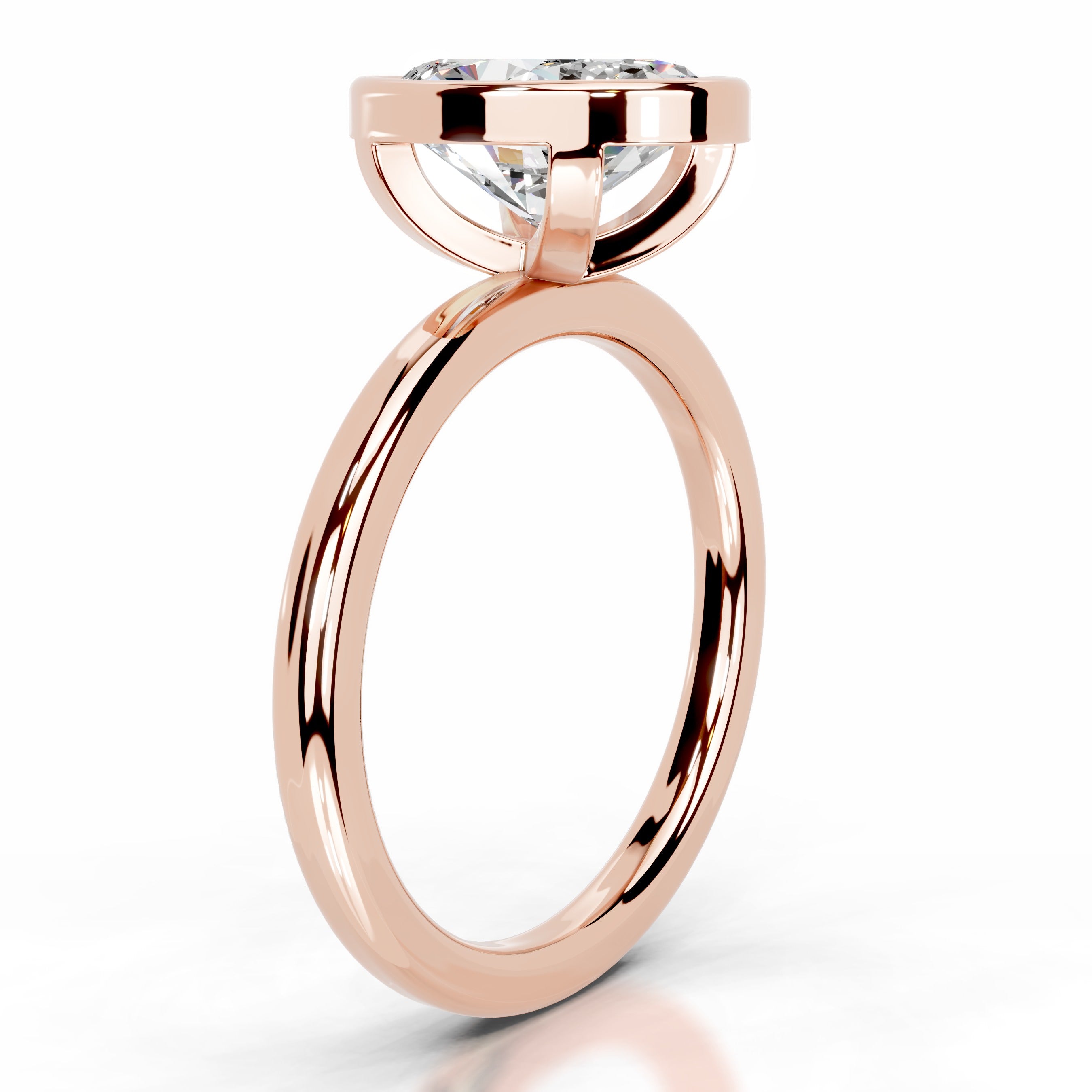 Dima Moissanite Ring - 14K Rose Gold