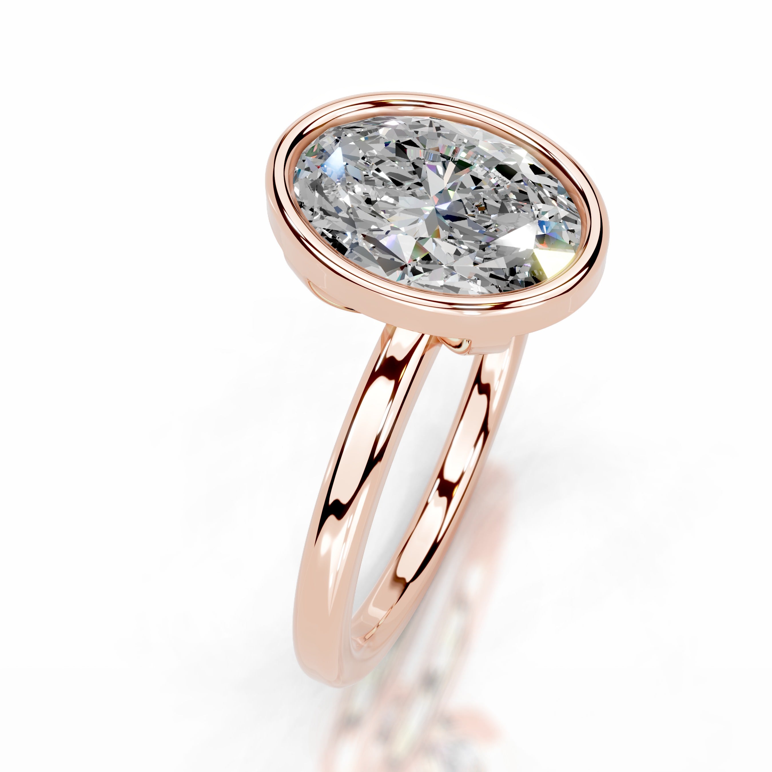 Dima Moissanite Ring - 14K Rose Gold