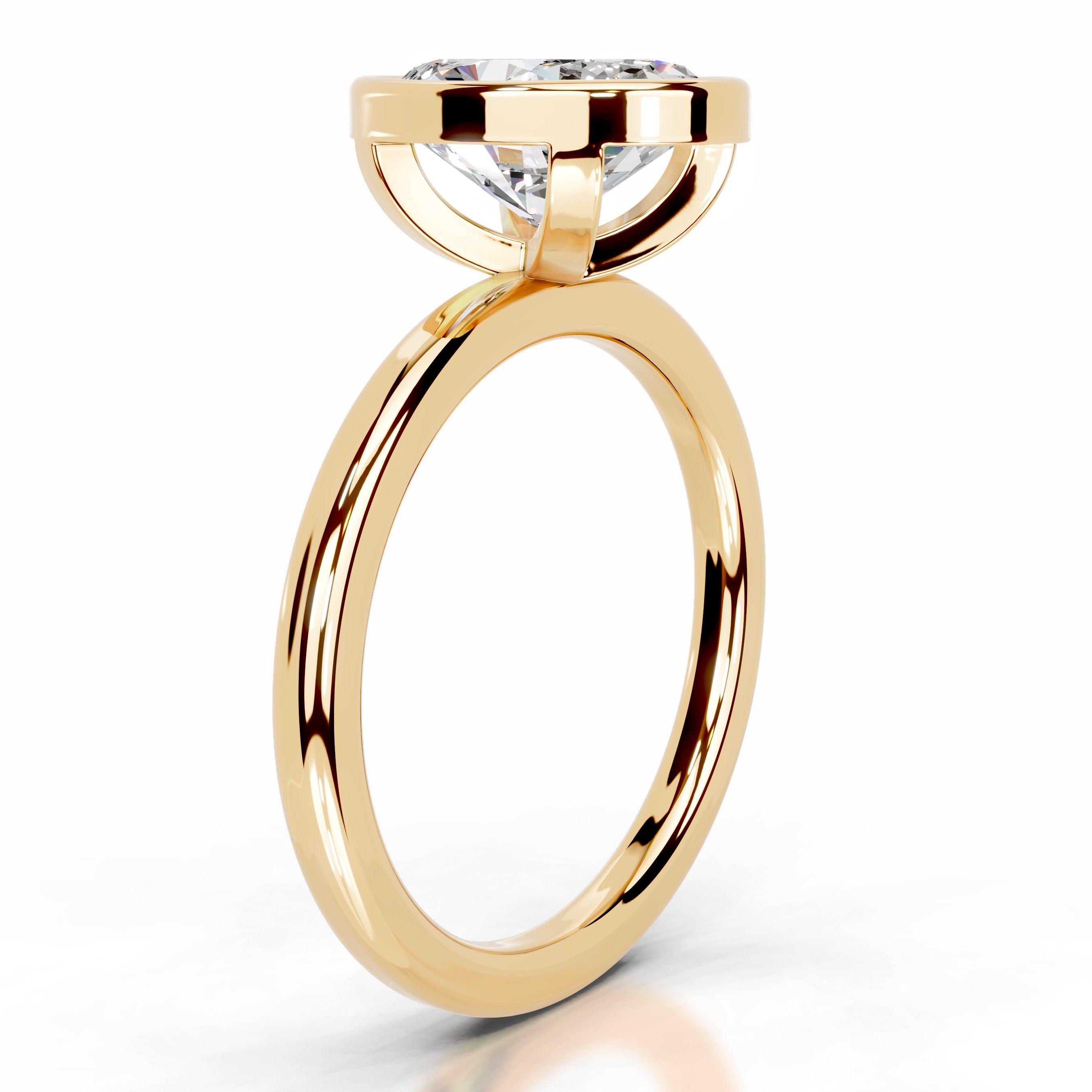 Dima Moissanite Ring - 18K Yellow Gold
