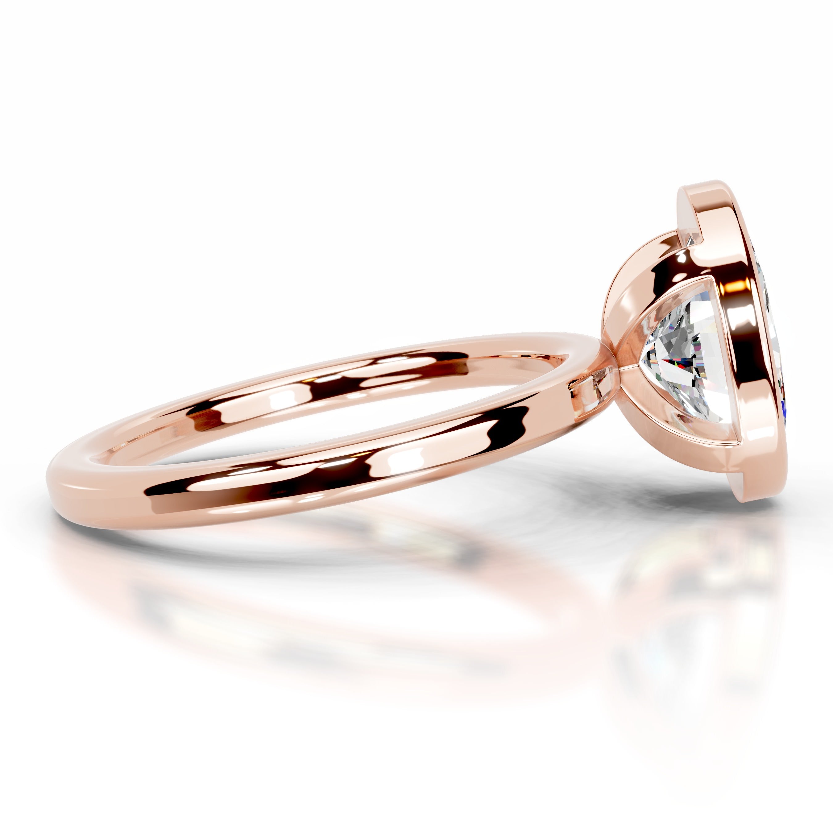 Dima Moissanite Ring - 14K Rose Gold