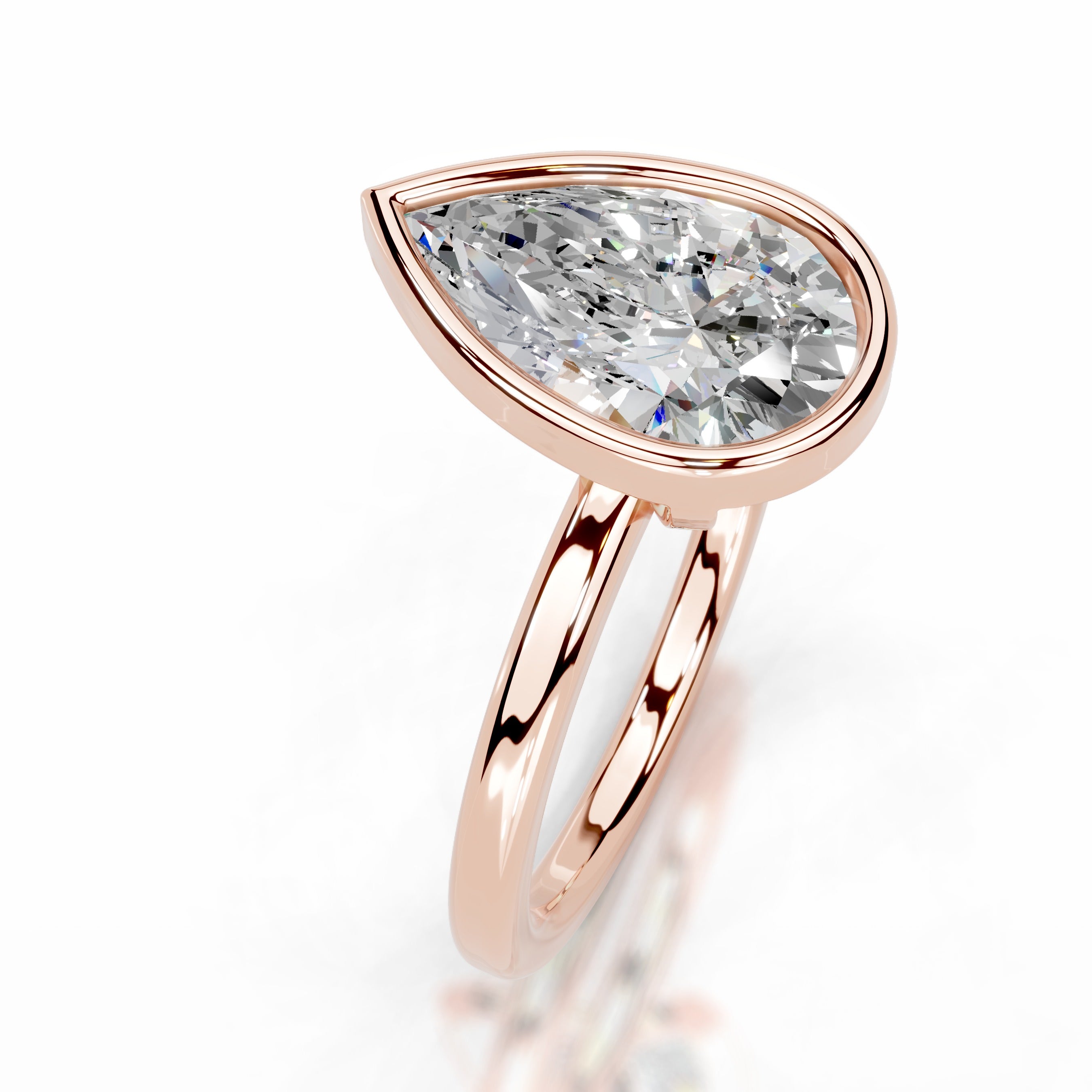 Dima Moissanite Ring - 14K Rose Gold